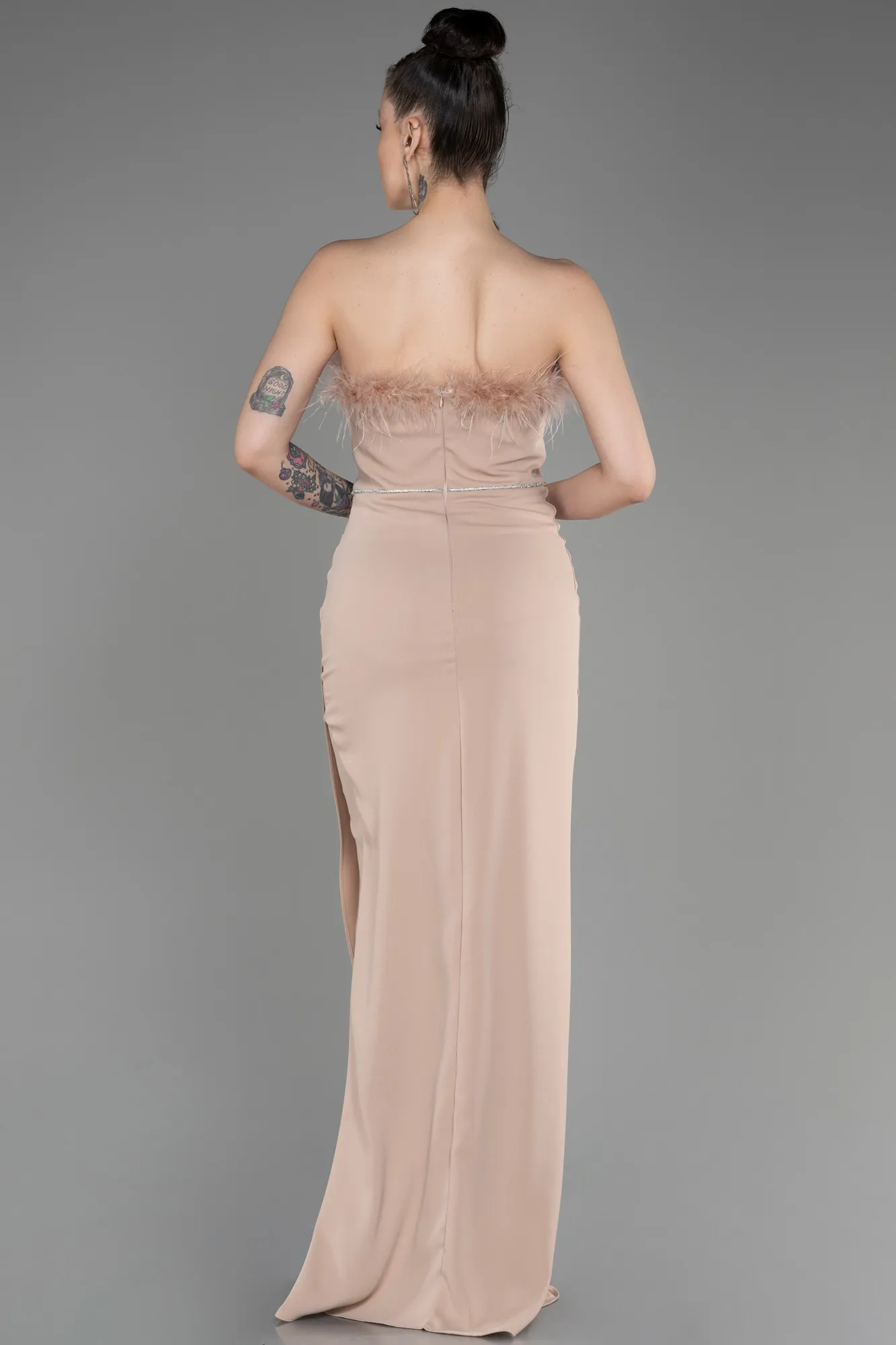 Mink-Strapless Long Evening Dress ABU3830