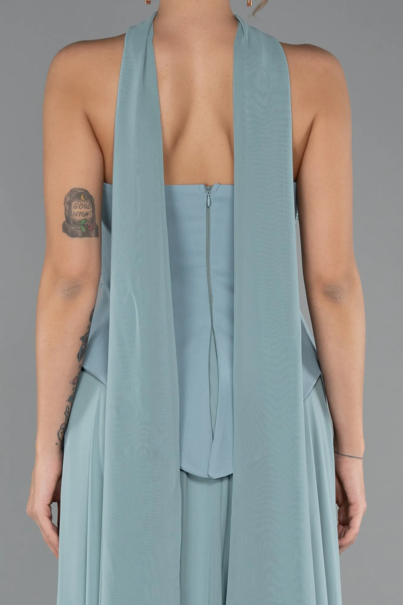 Mint-Long Chiffon Evening Dress ABU5420