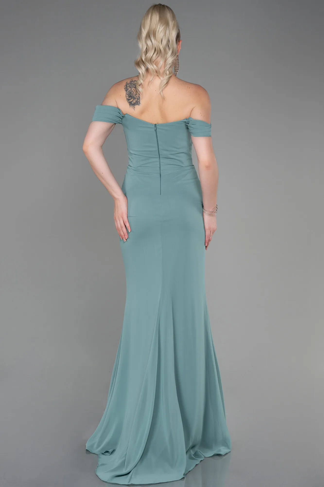 Mint-Long Chiffon Prom Gown ABU3211