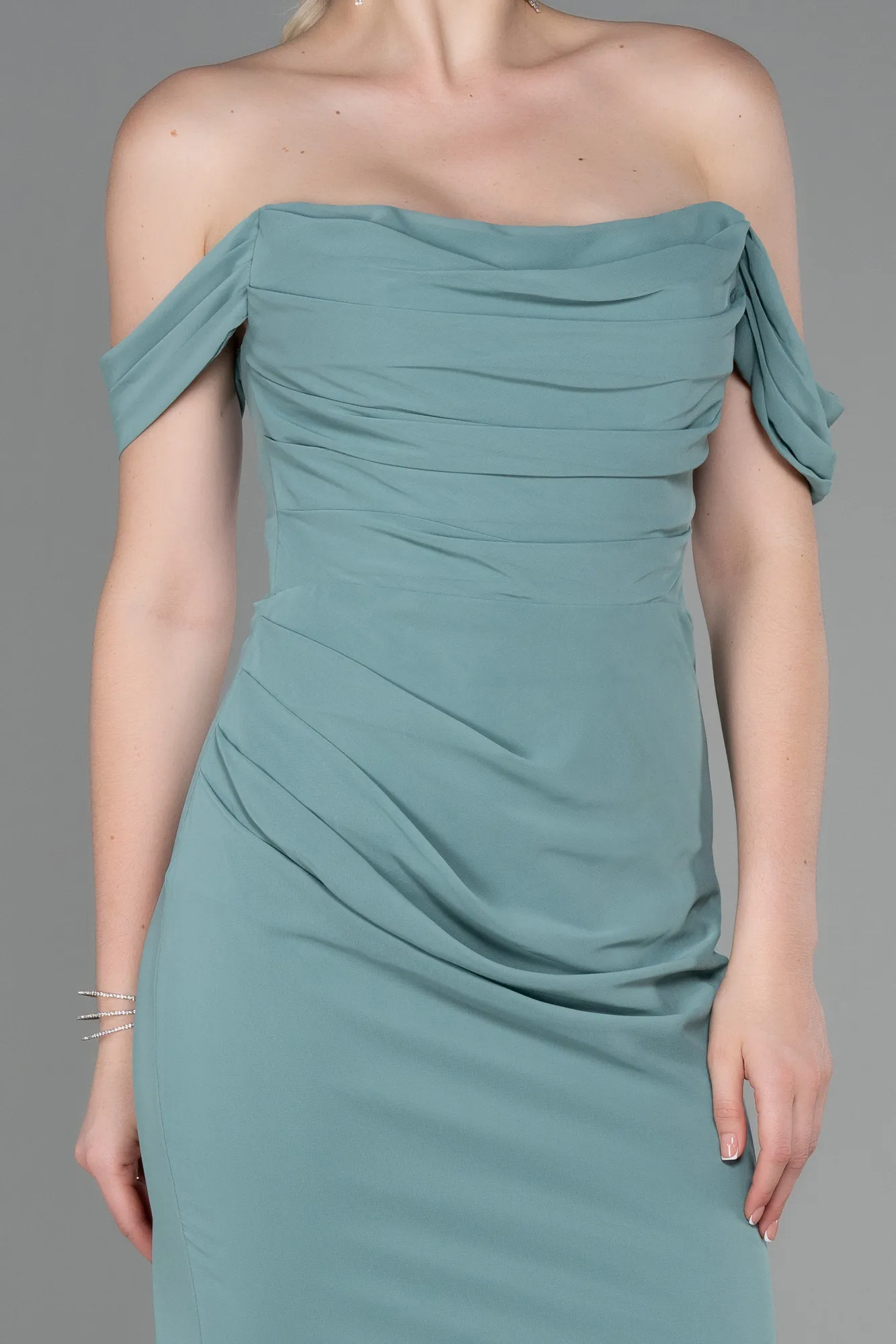 Mint-Long Chiffon Prom Gown ABU3211