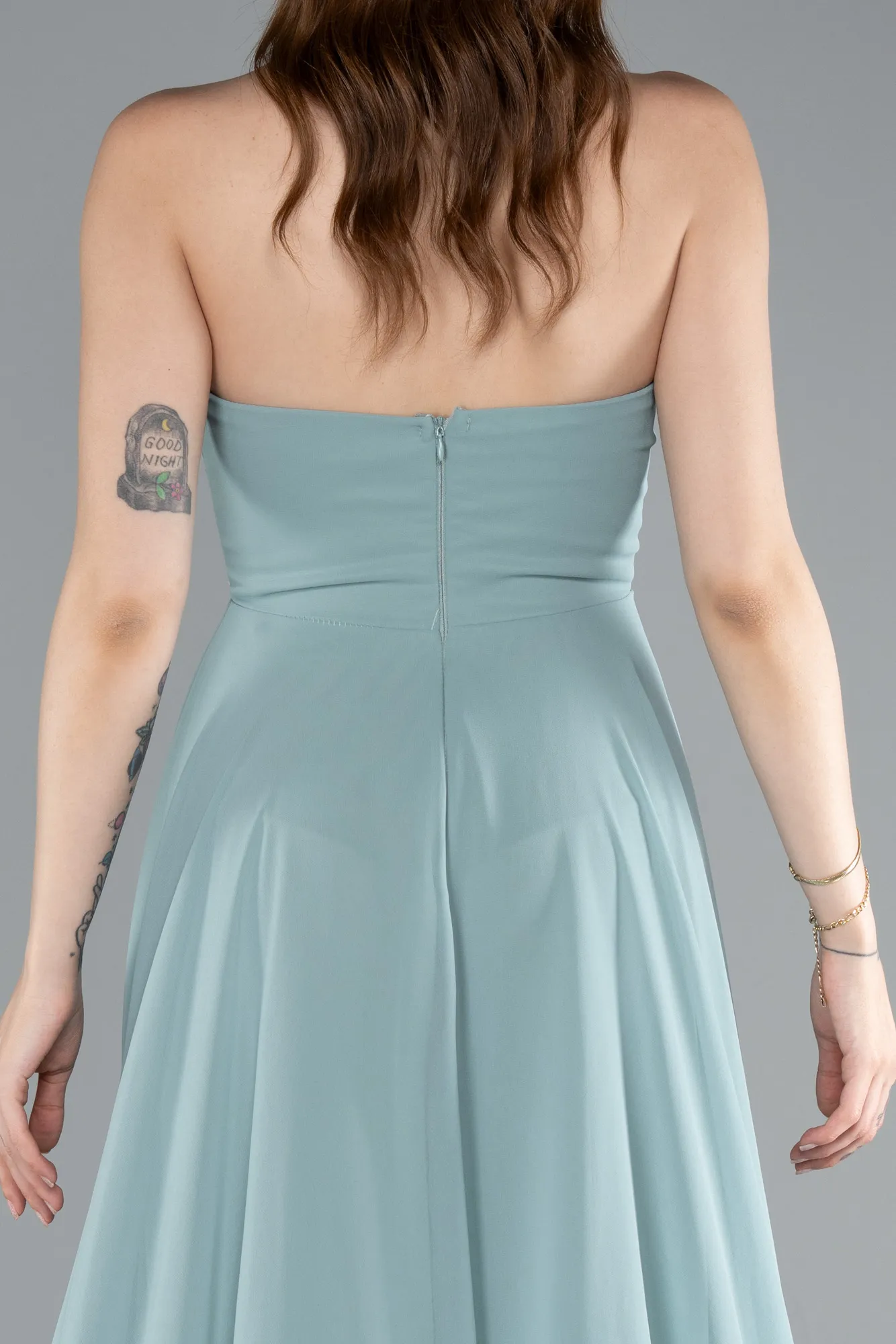 Mint-Long Chiffon Prom Gown ABU4966