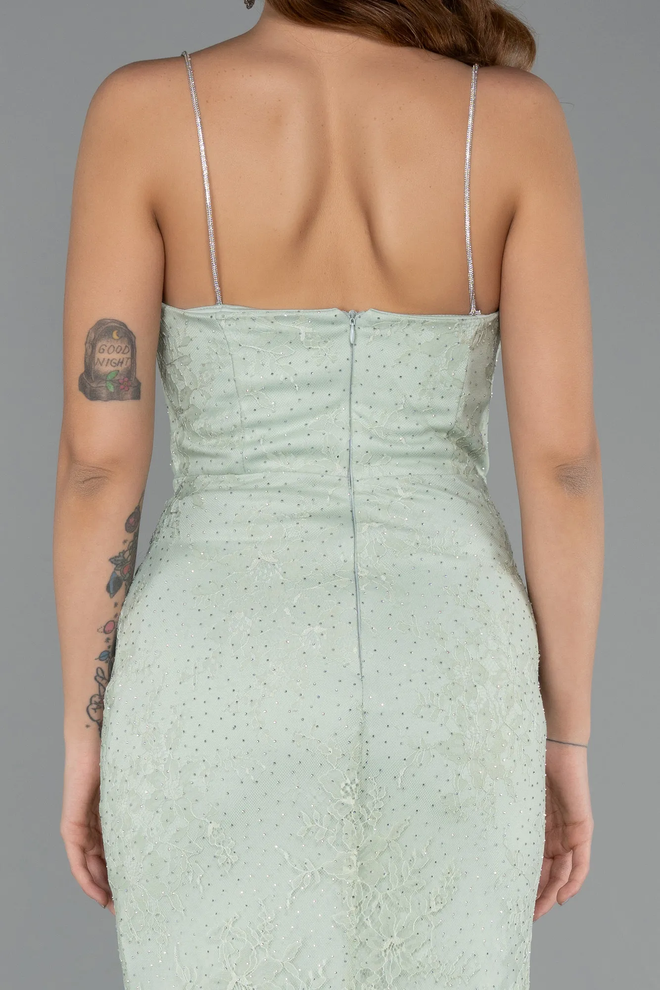 Mint-Long Dantelle Evening Dress ABU5407