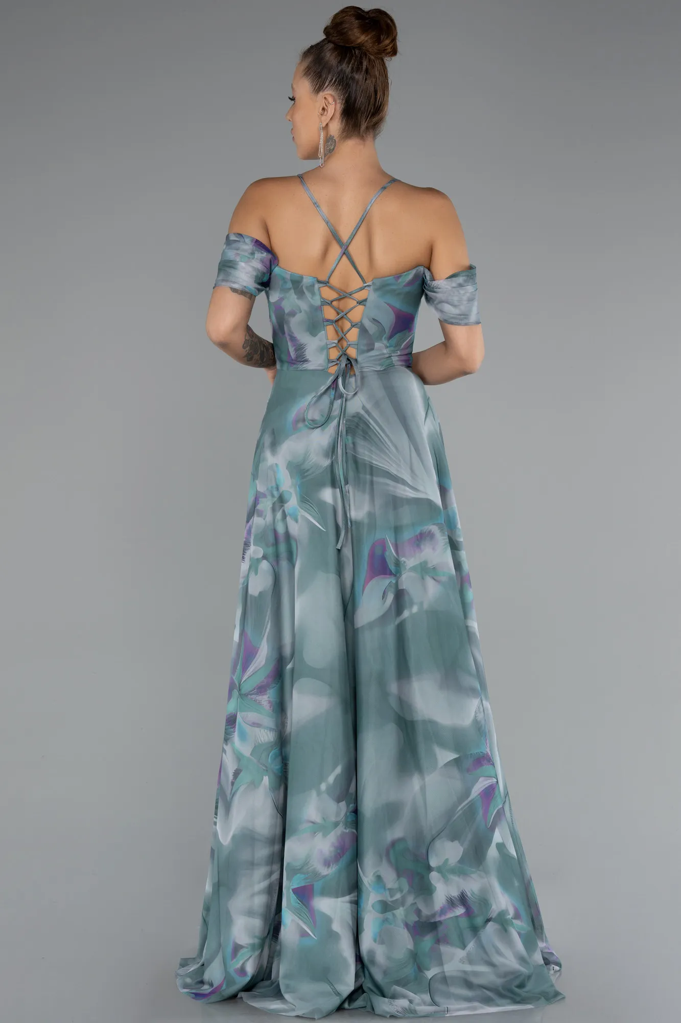 Mint-Long Evening Dress ABU5148