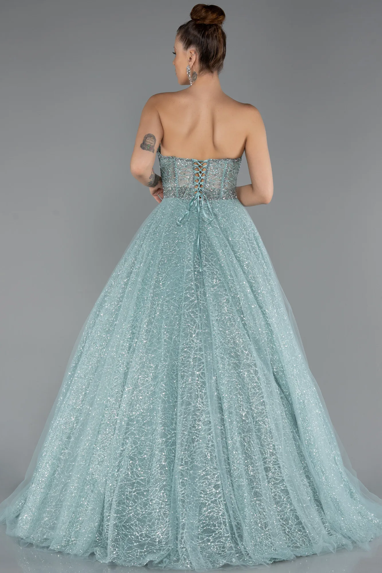 Mint-Long Evening Dress ABU5265