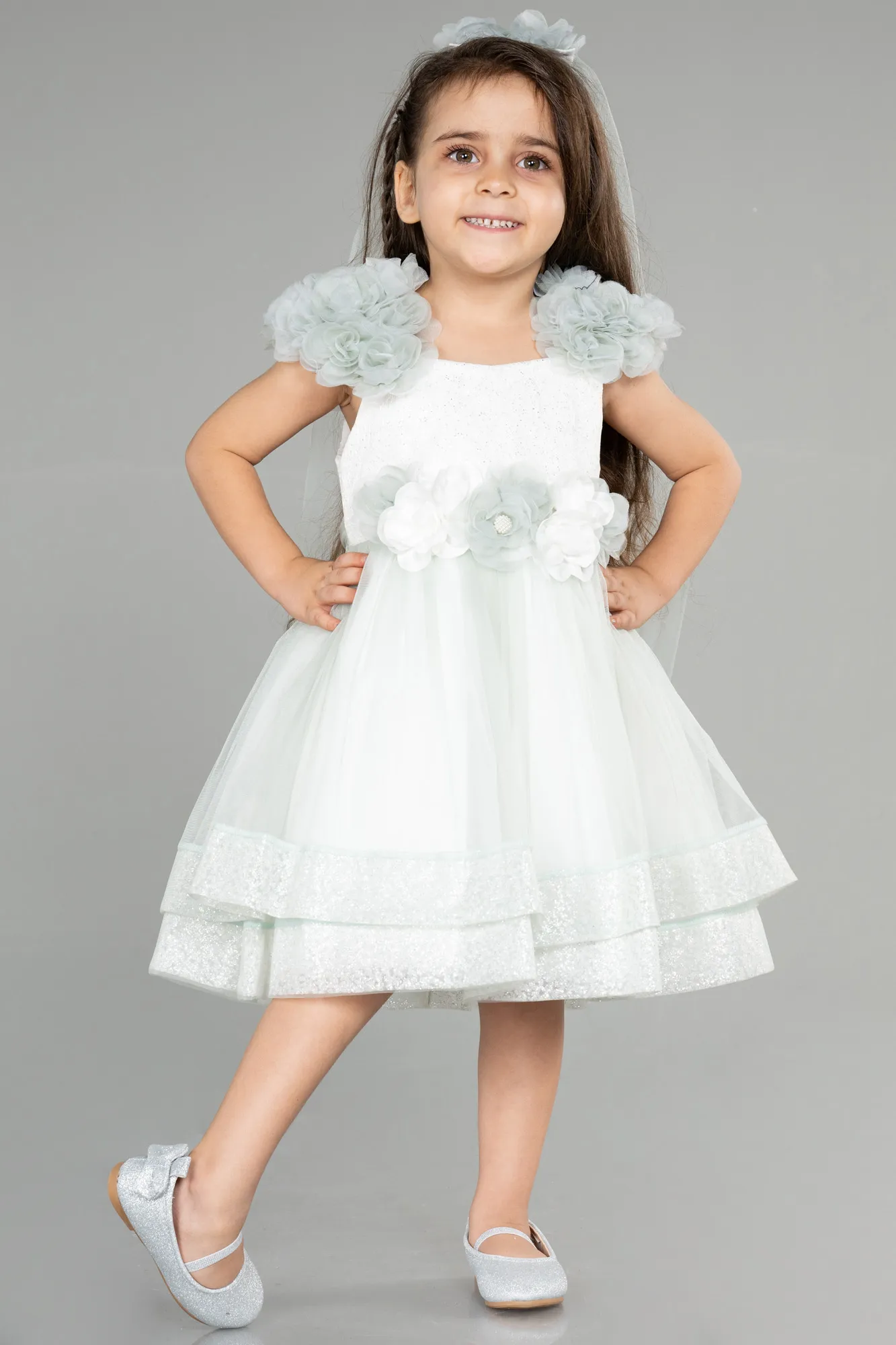 Mint-Long Girl Dress ABU1250