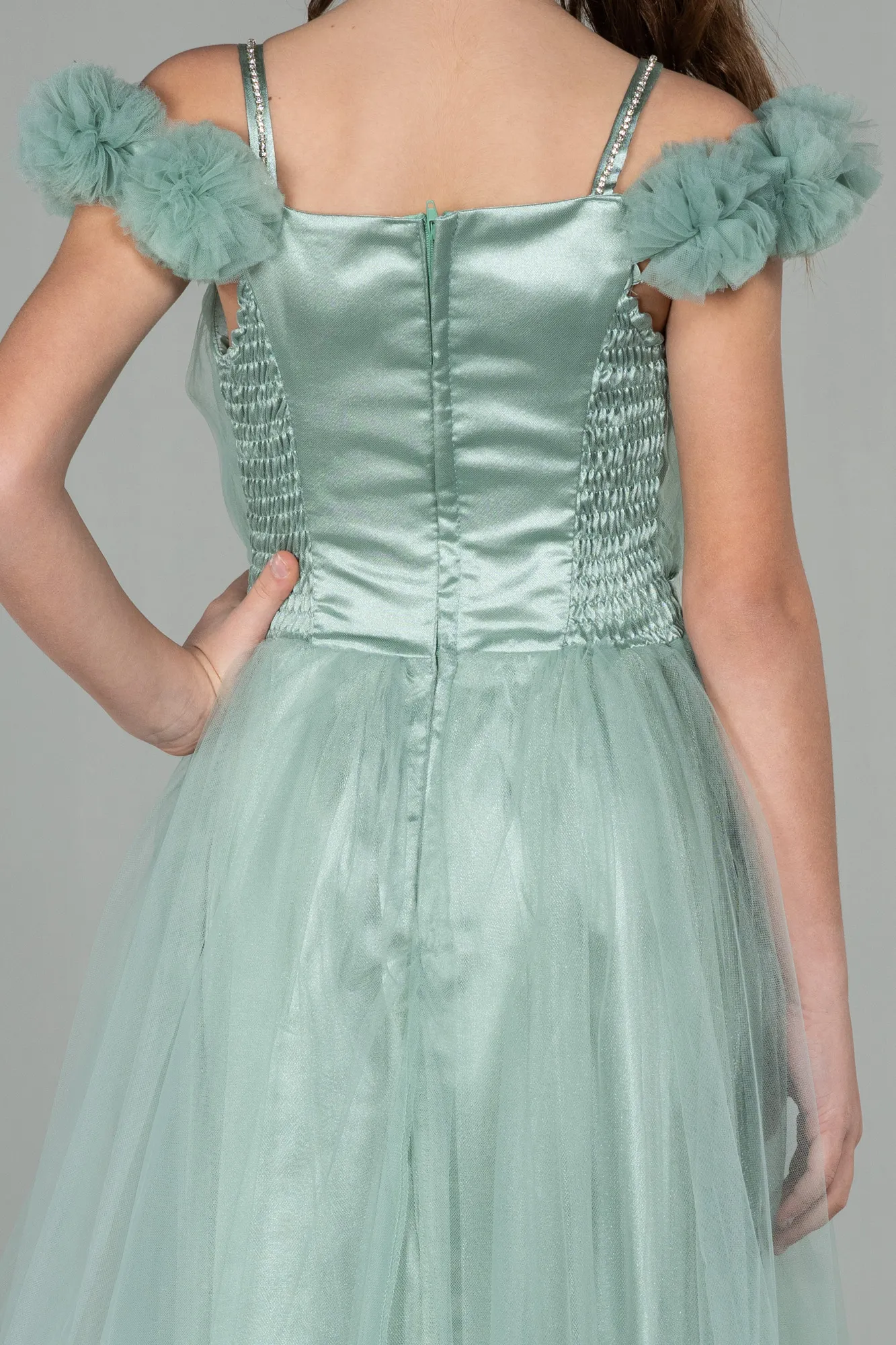 Mint-Long Girl Dress ABU2452