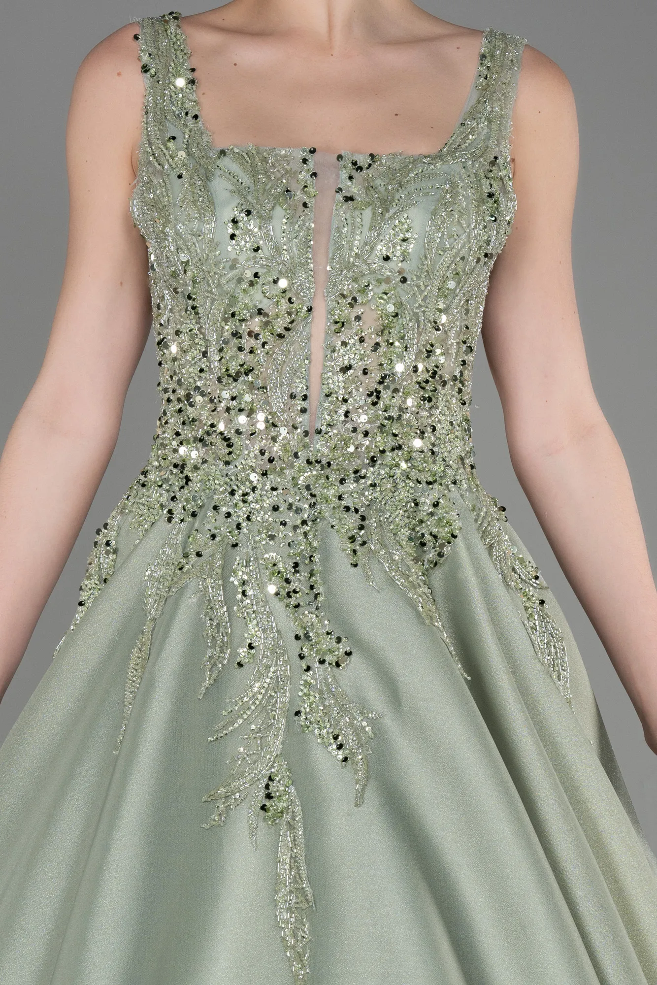 Mint-Long Haute Couture Dress ABU3745