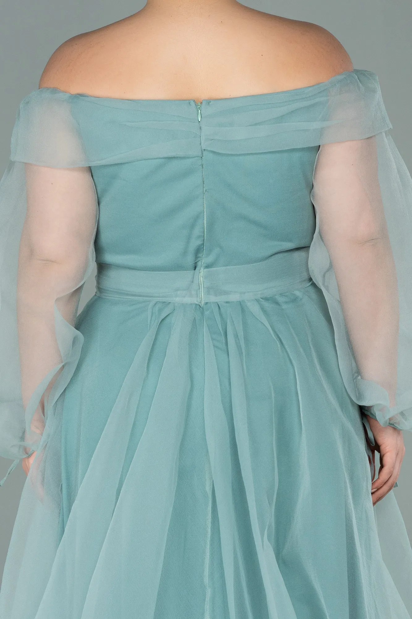 Mint-Long Oversized Evening Dress ABU1535