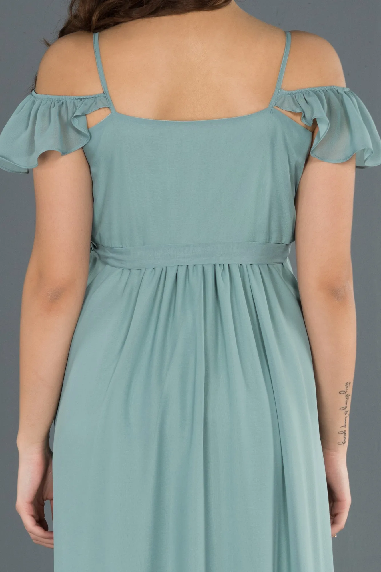 Mint-Long Pregnancy Evening Dress ABU756