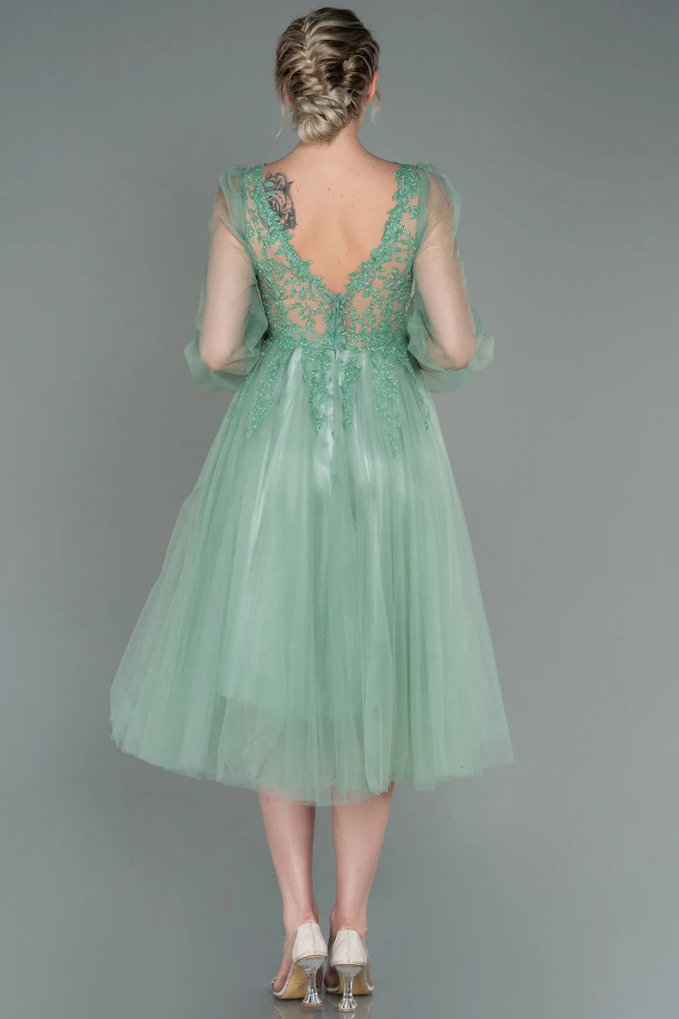 Mint-Midi Invitation Dress ABK1771