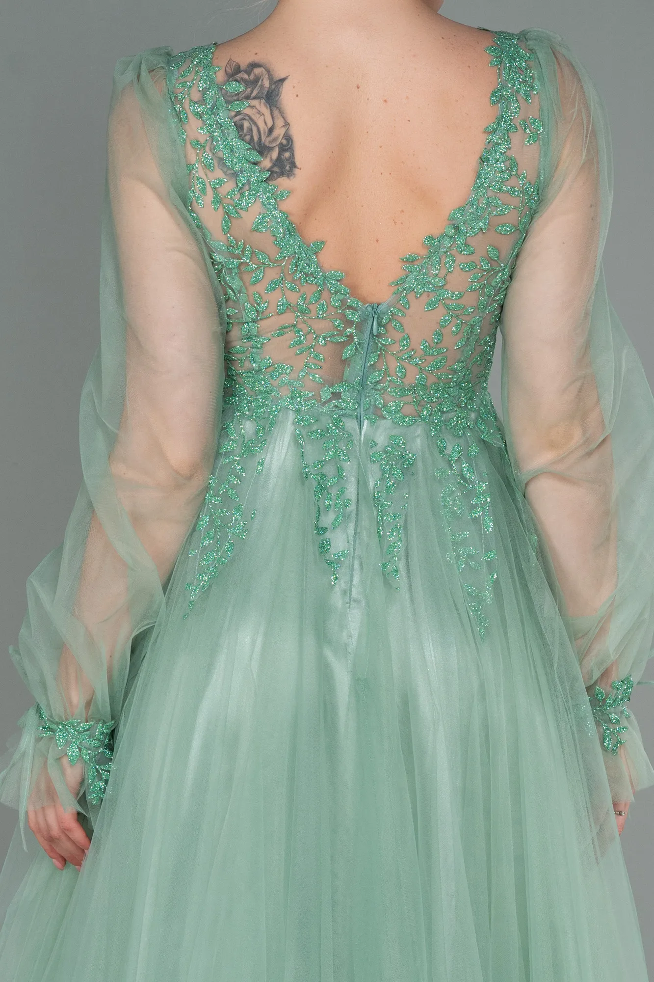 Mint-Midi Invitation Dress ABK1771