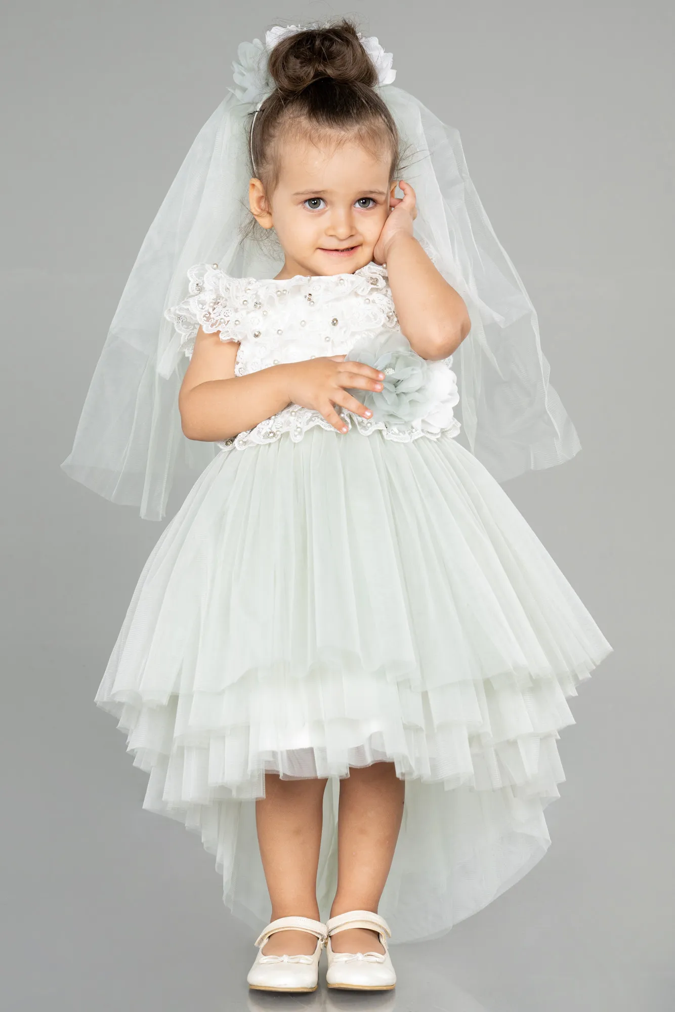 Mint-Short Girl Dress ABK1188