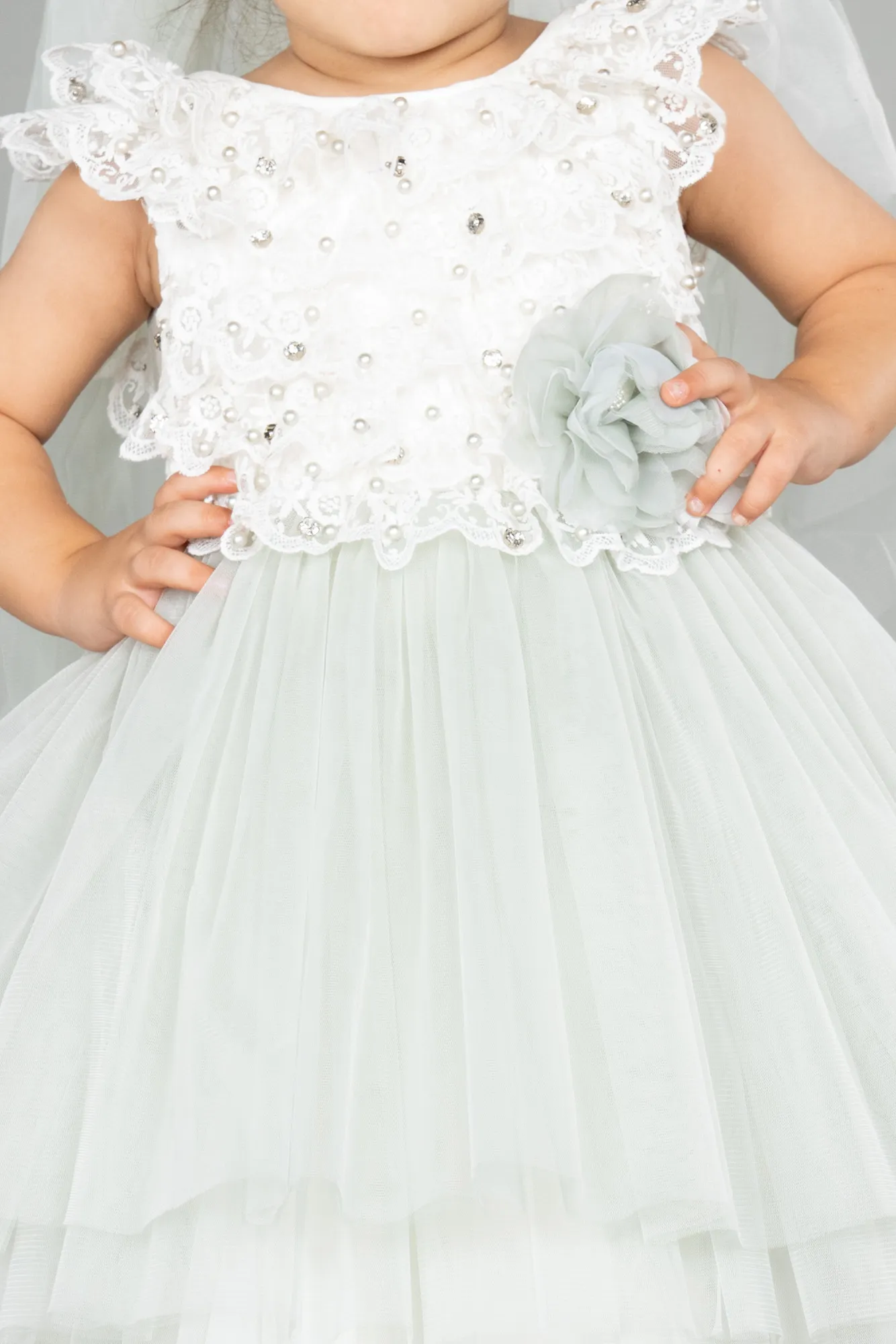 Mint-Short Girl Dress ABK1188