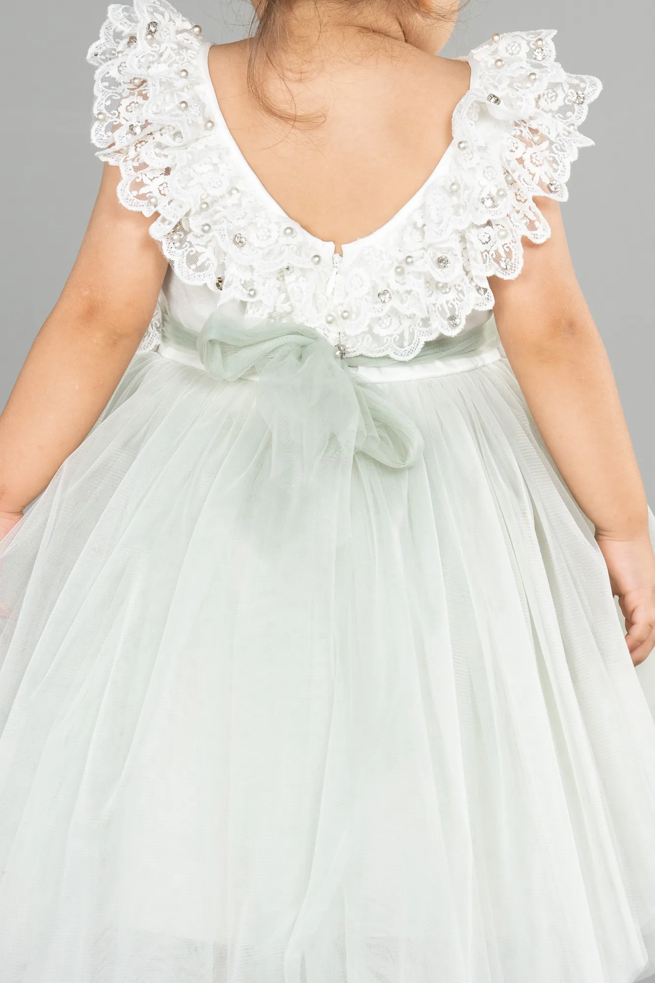 Mint-Short Girl Dress ABK1188