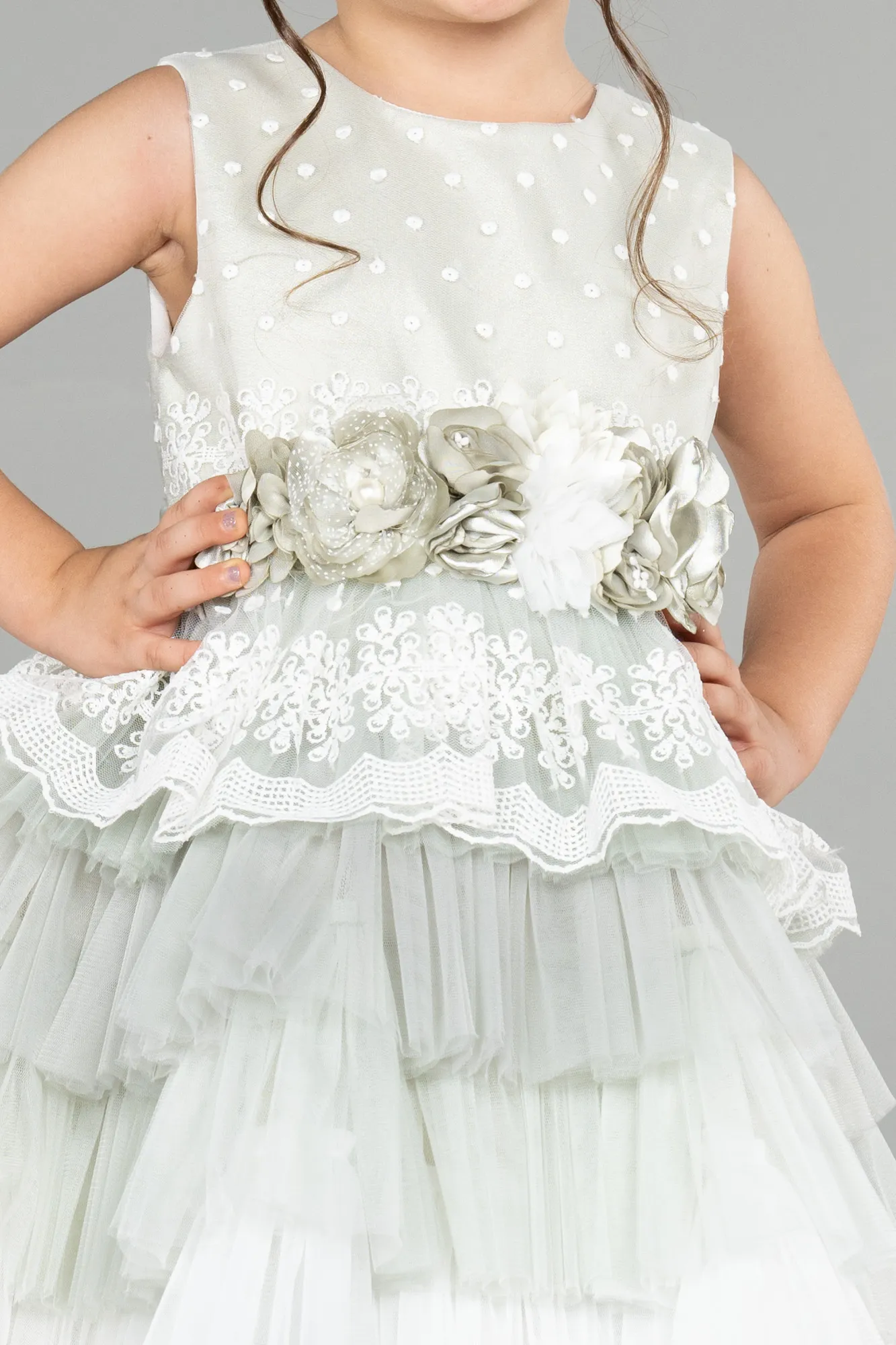 Mint-Short Girl Dress ABK1191