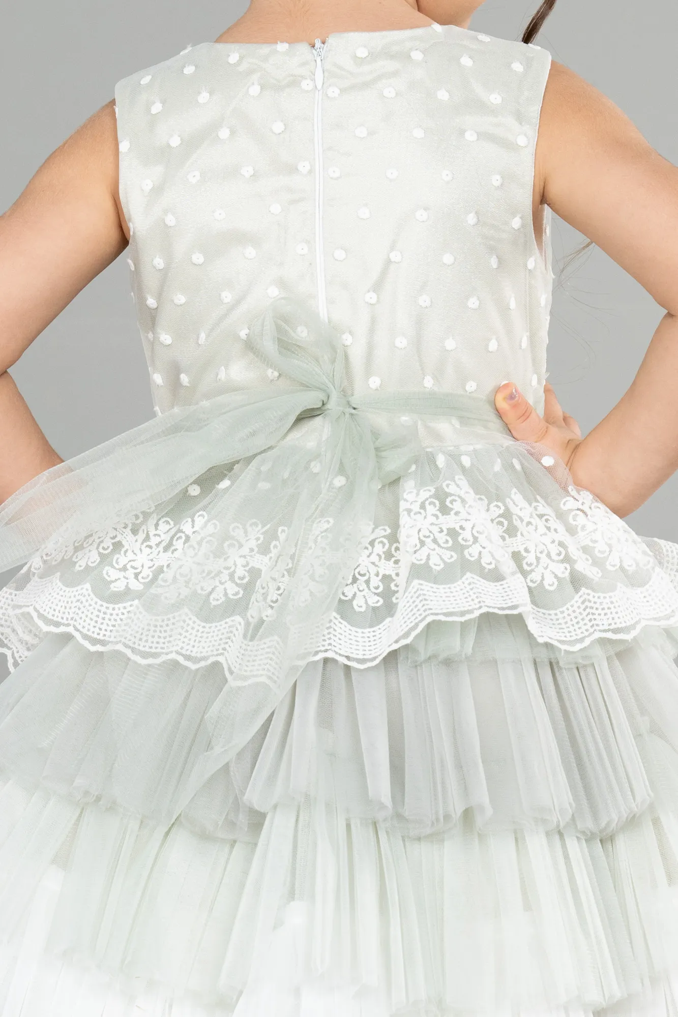 Mint-Short Girl Dress ABK1191