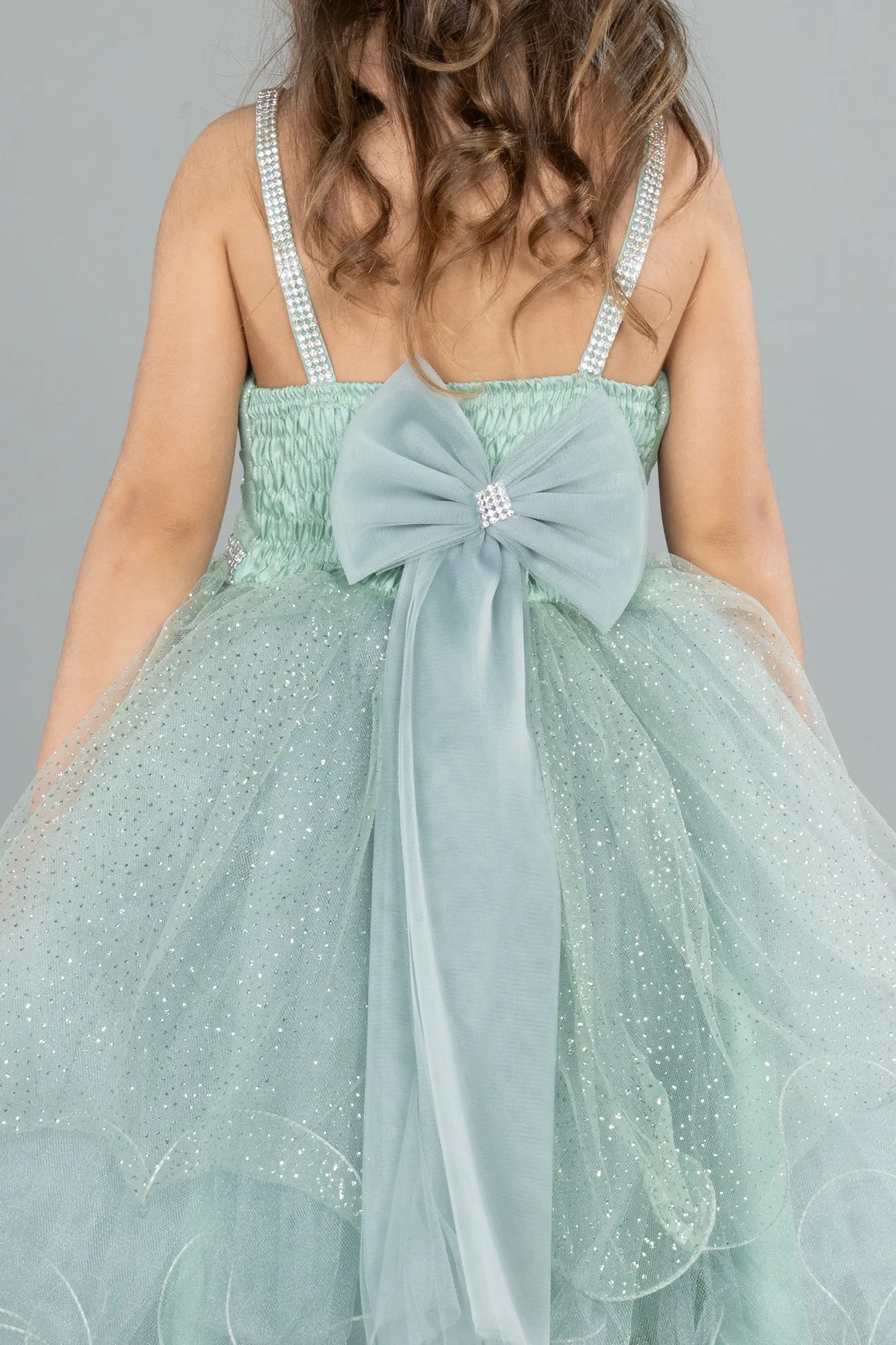 Mint-Short Girl Dress ABK2142