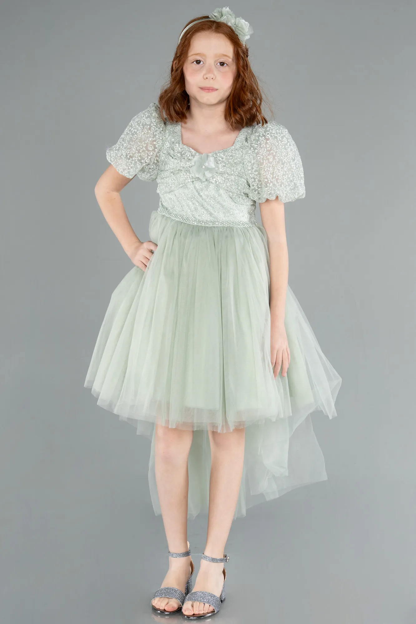 Mint-Short Girl Dress ABK2157