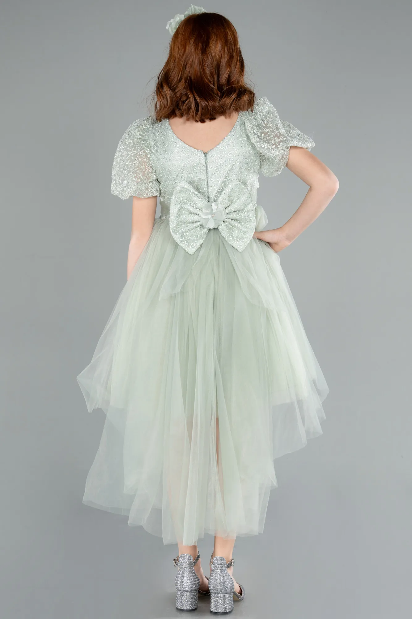 Mint-Short Girl Dress ABK2157