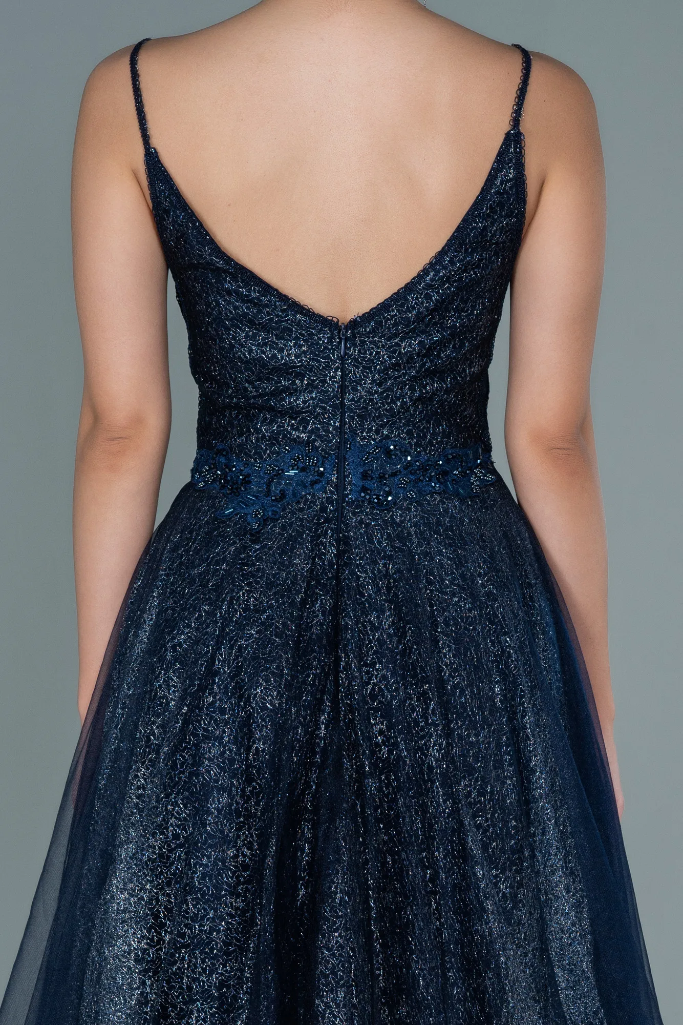 Navy Blue-Long Engagement Dress ABU1442