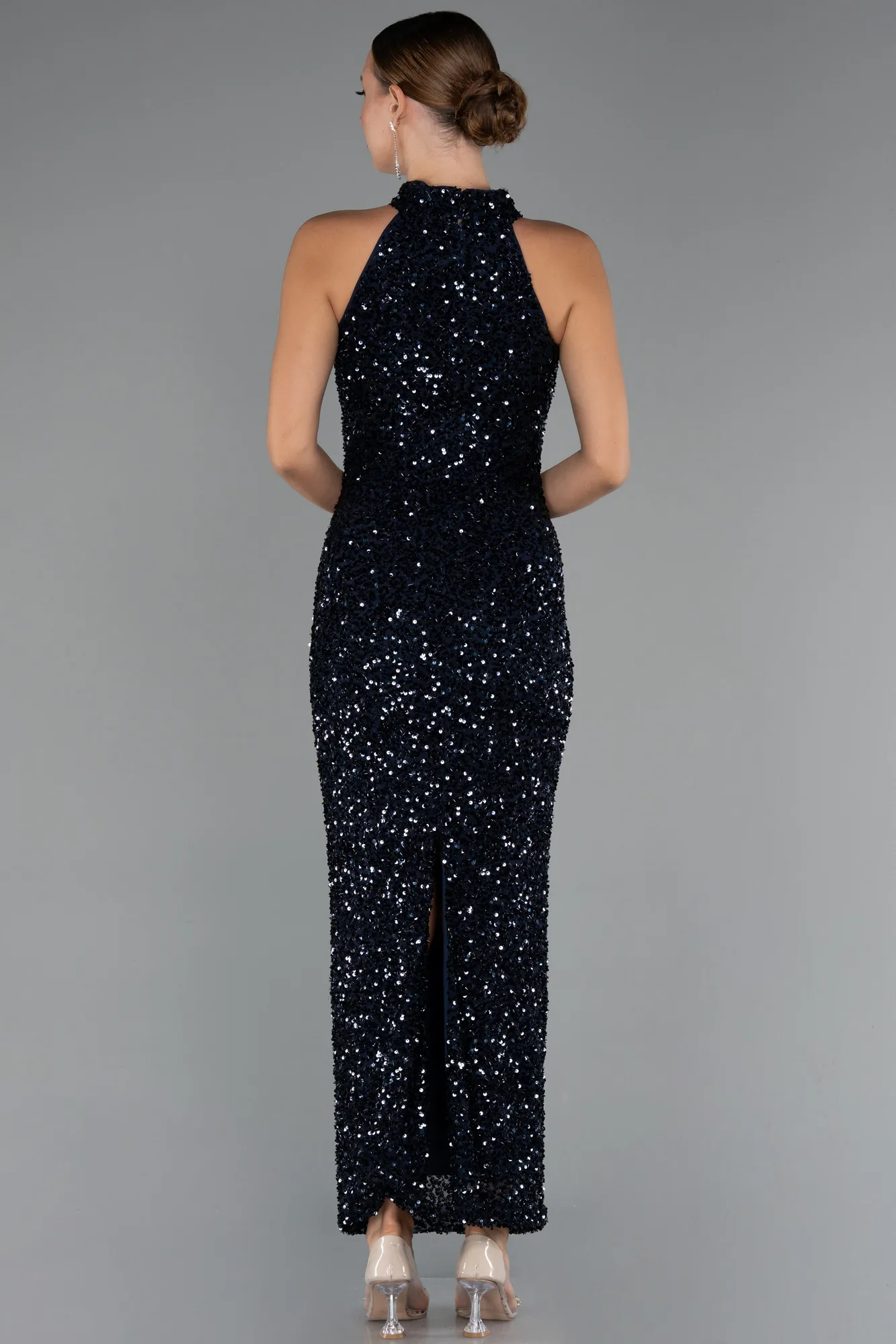 Navy Blue-Long Evening Dress ABK2474
