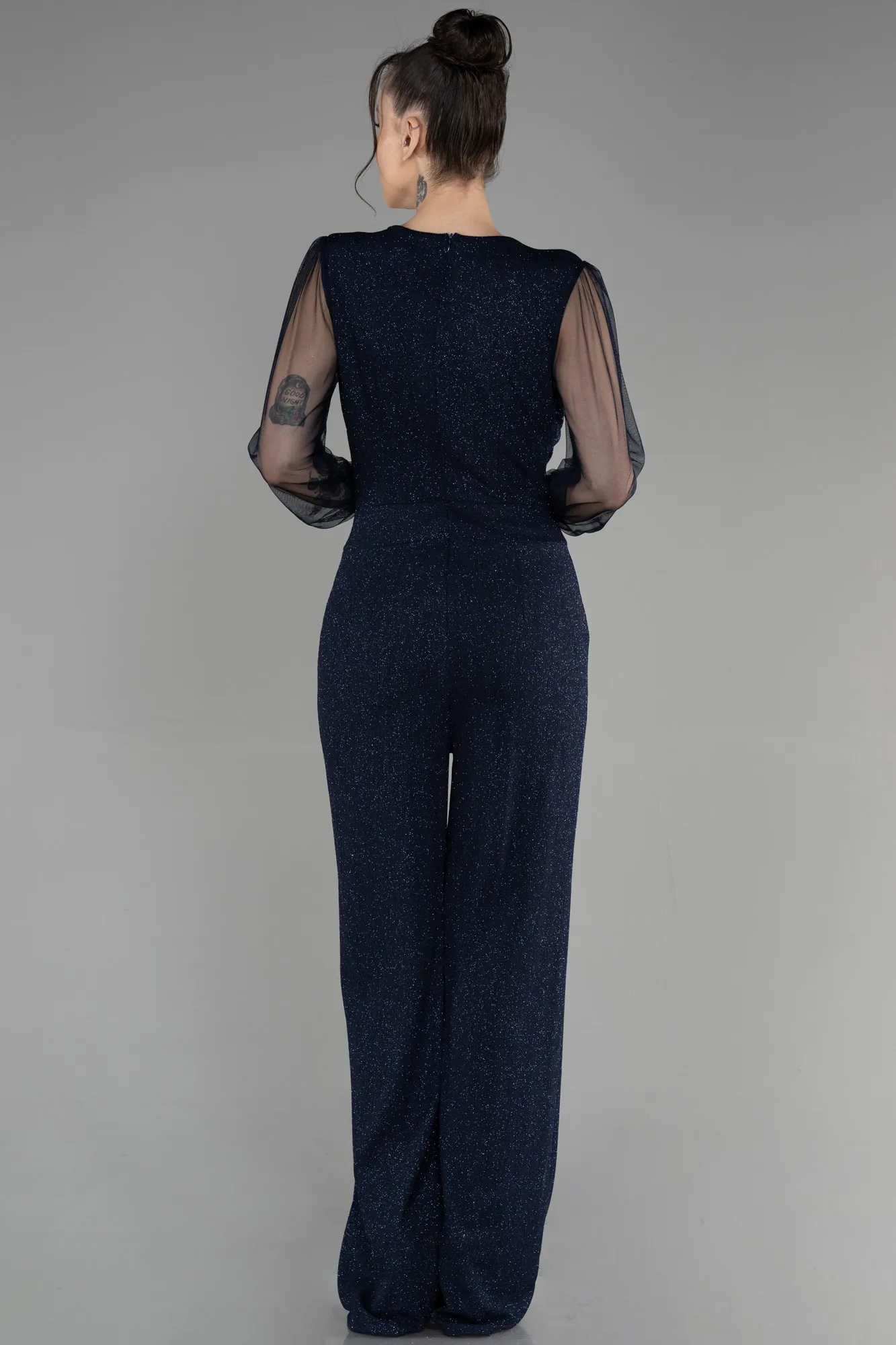 Navy Blue-Long Evening Dress ABT012