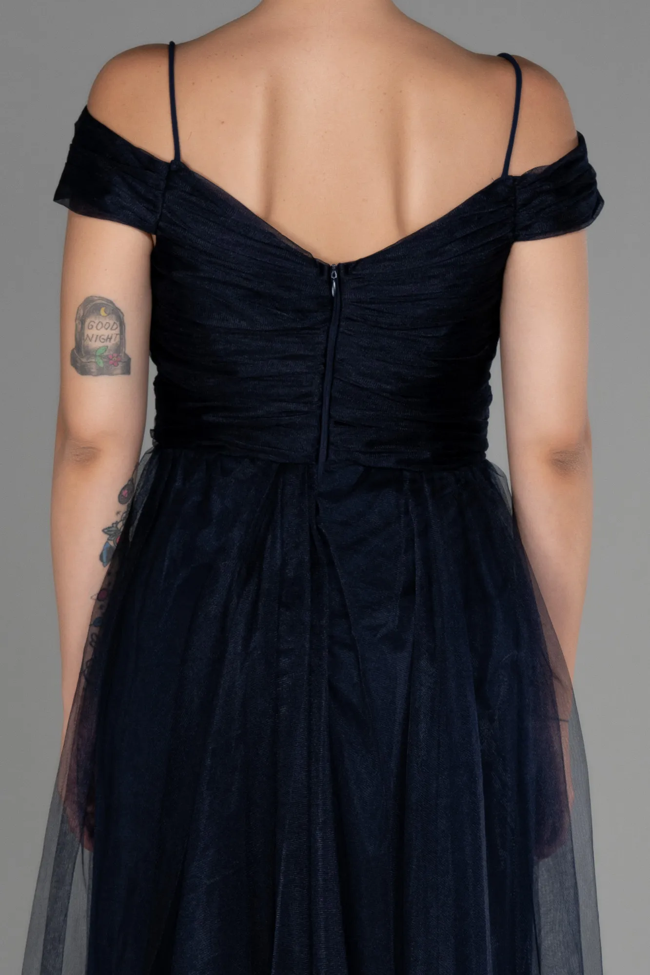 Navy Blue-Long Evening Dress ABU2336