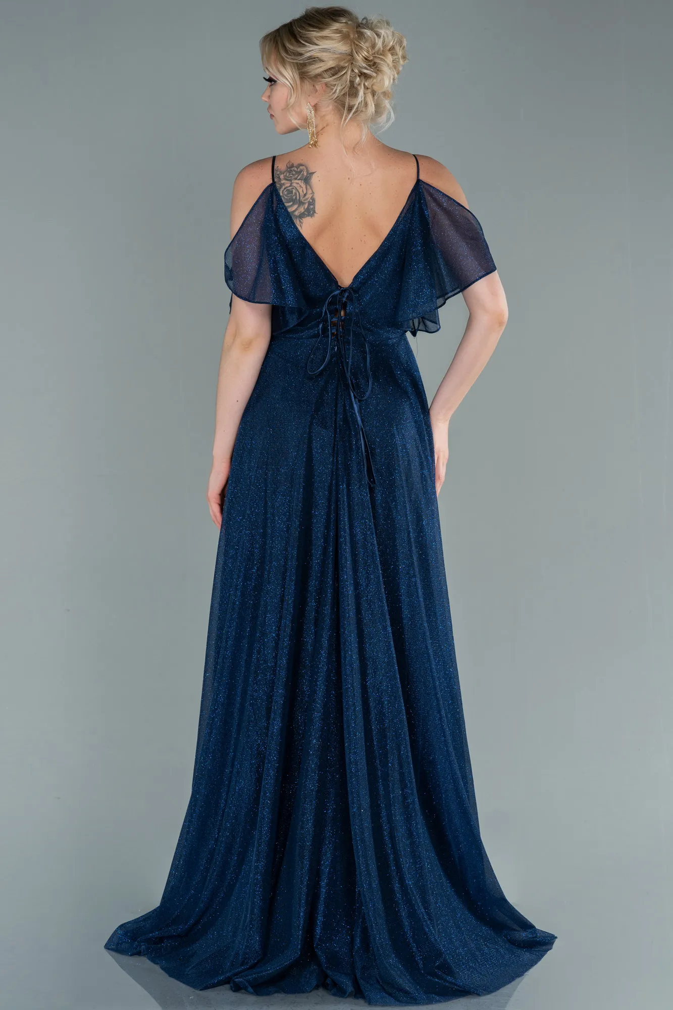 Navy Blue-Long Evening Dress ABU2484