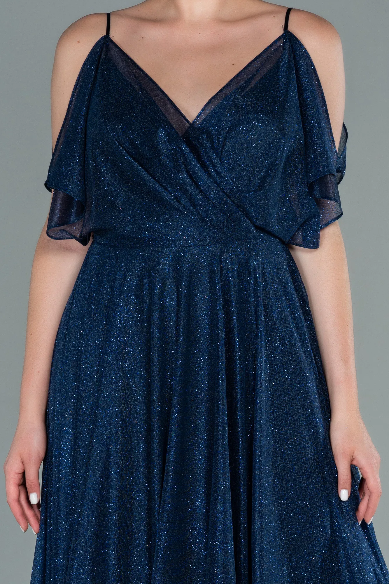 Navy Blue-Long Evening Dress ABU2484