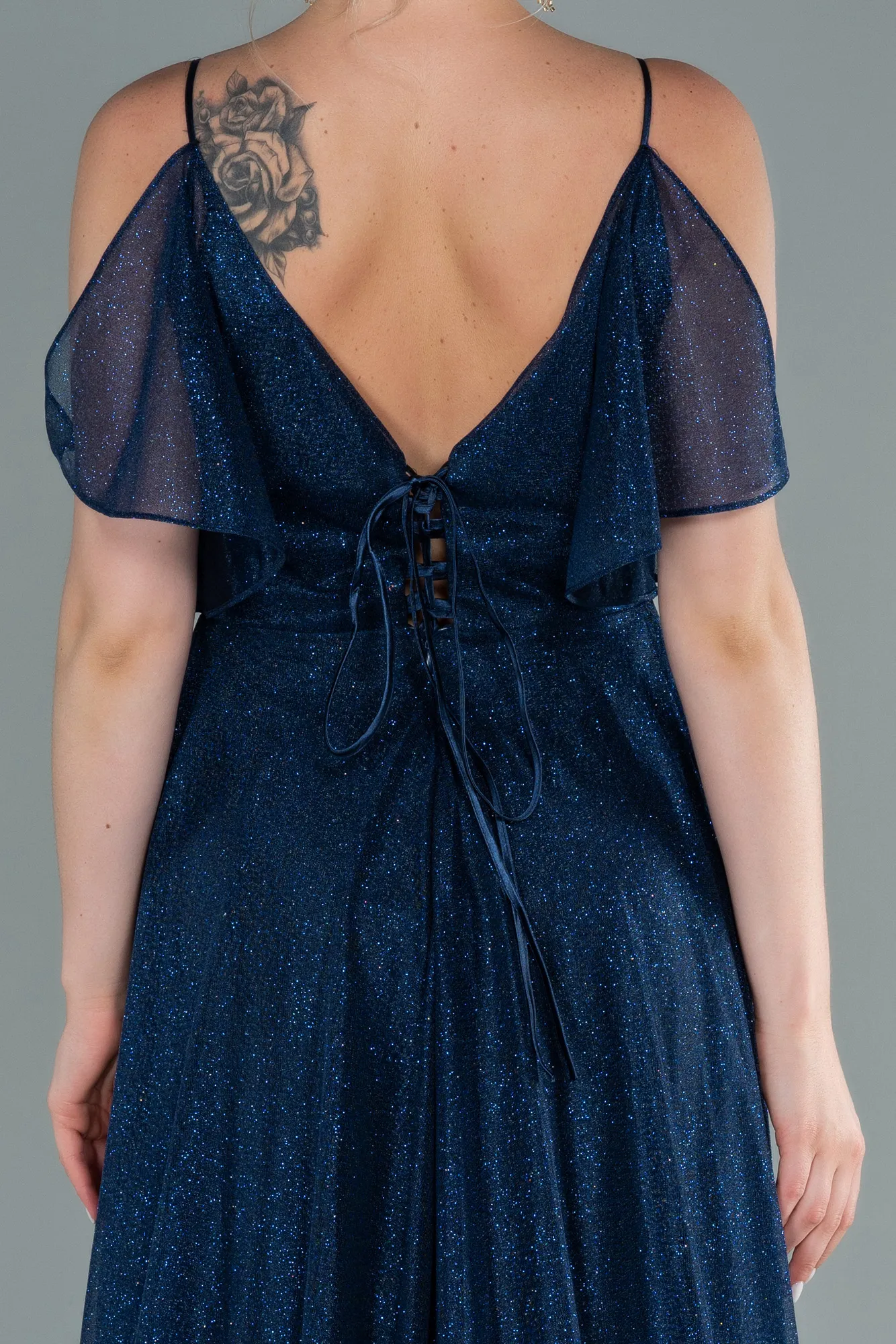 Navy Blue-Long Evening Dress ABU2484