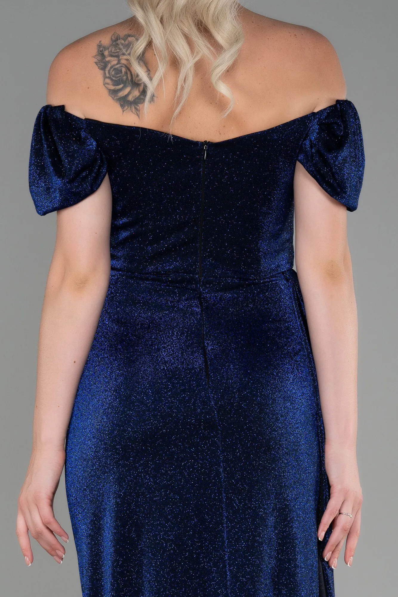 Navy Blue-Long Evening Dress ABU2657