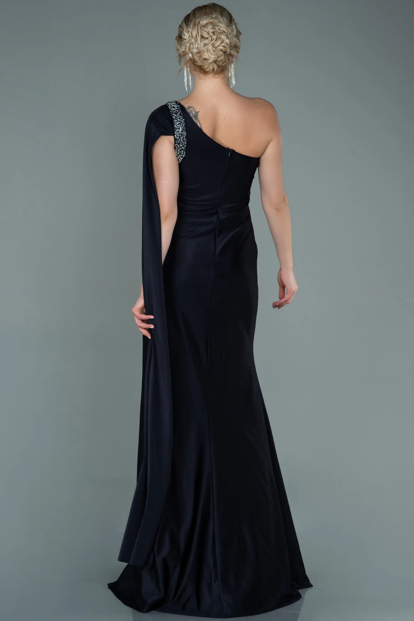 Navy Blue-Long Evening Dress ABU2663