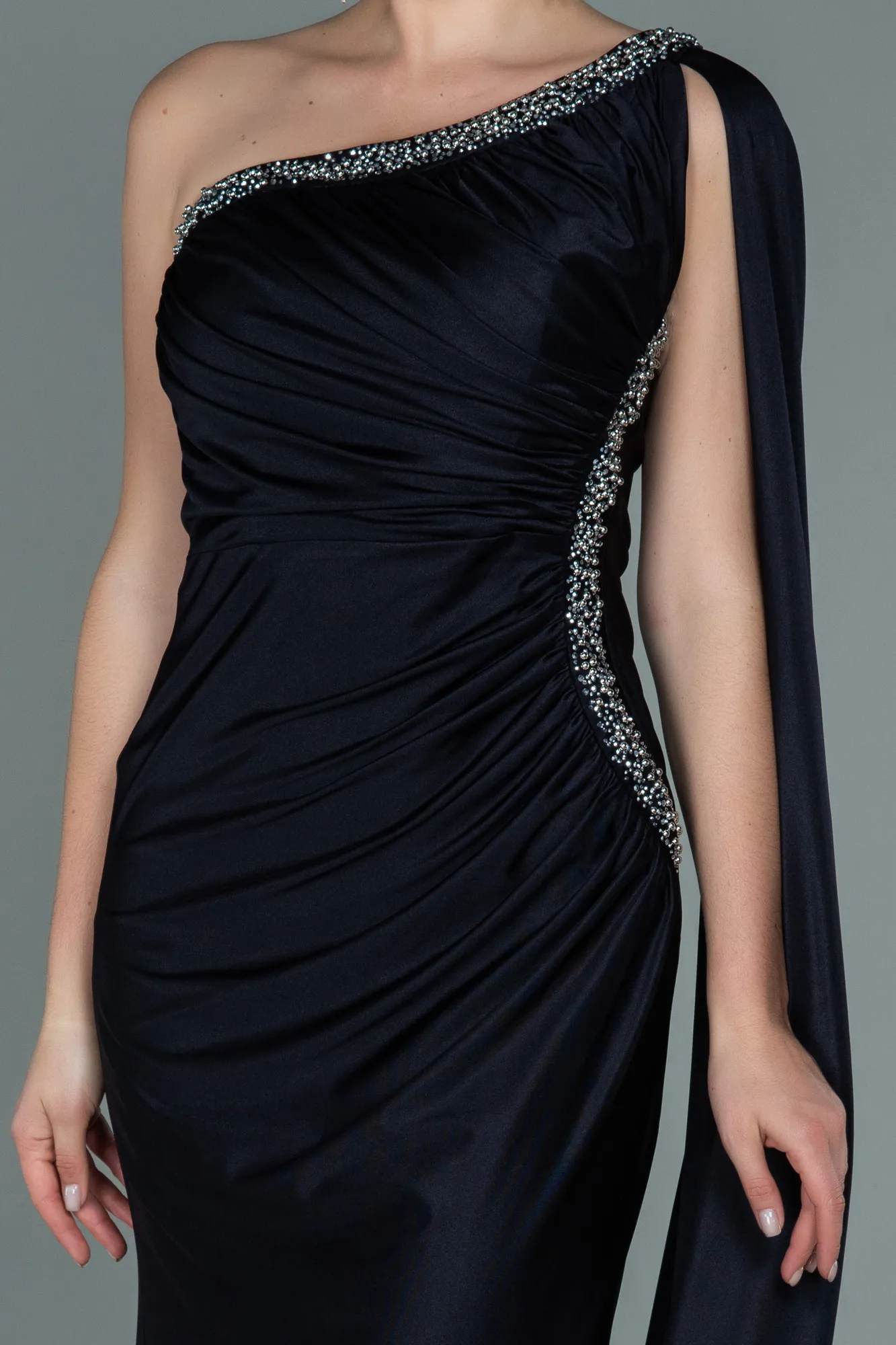 Navy Blue-Long Evening Dress ABU2663