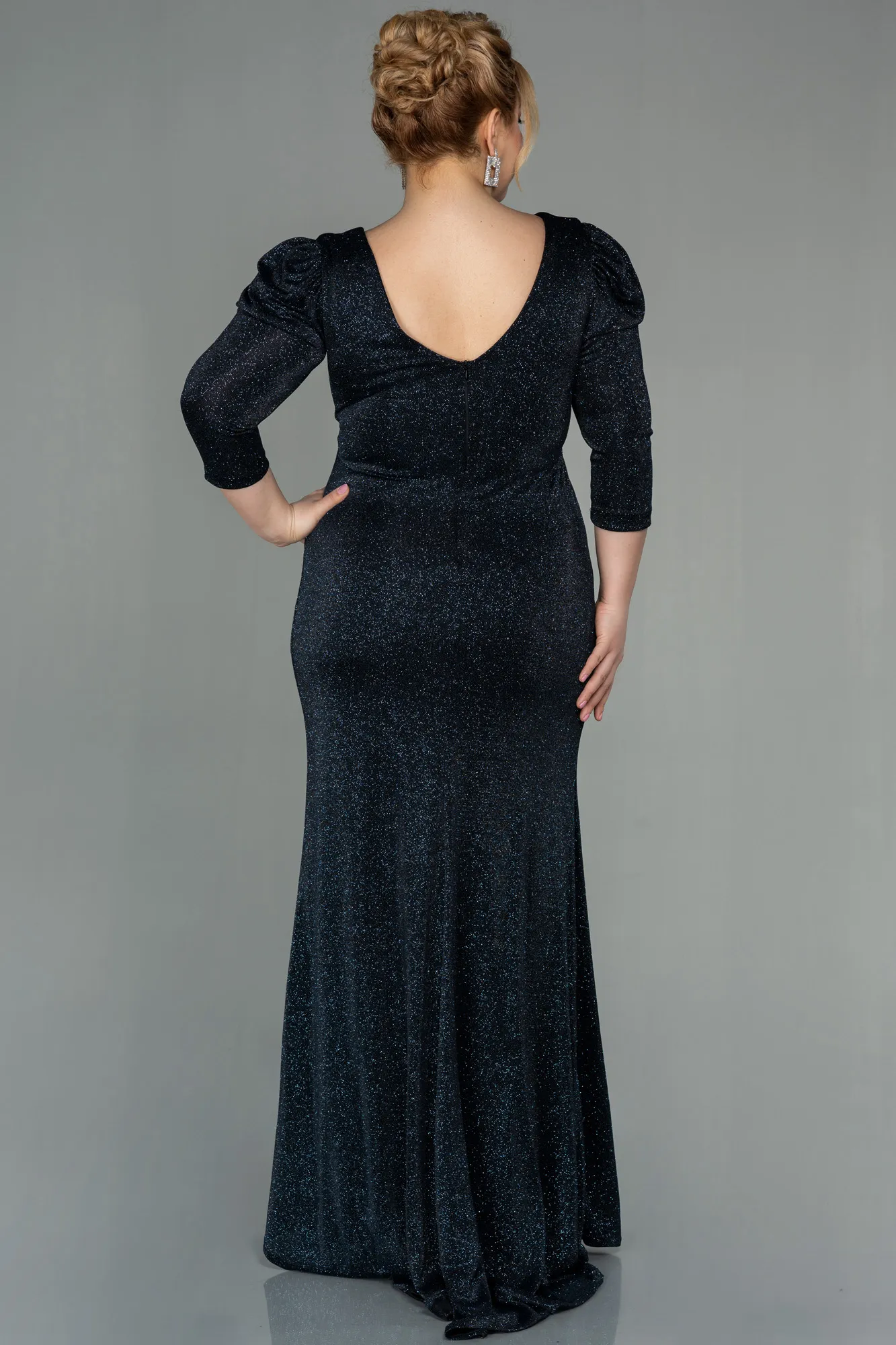 Navy Blue-Long Evening Dress ABU2802