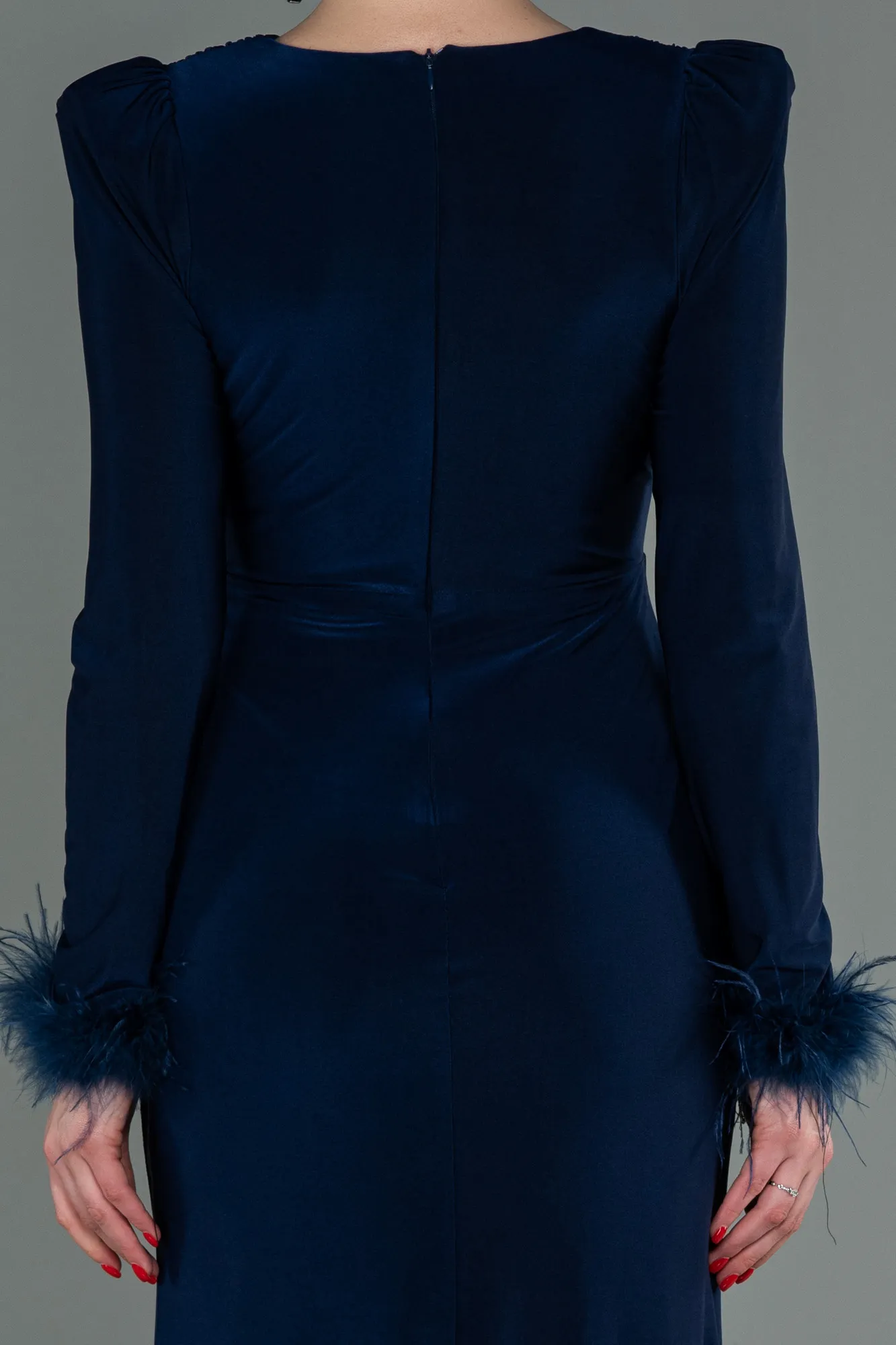 Navy Blue-Long Evening Dress ABU2804