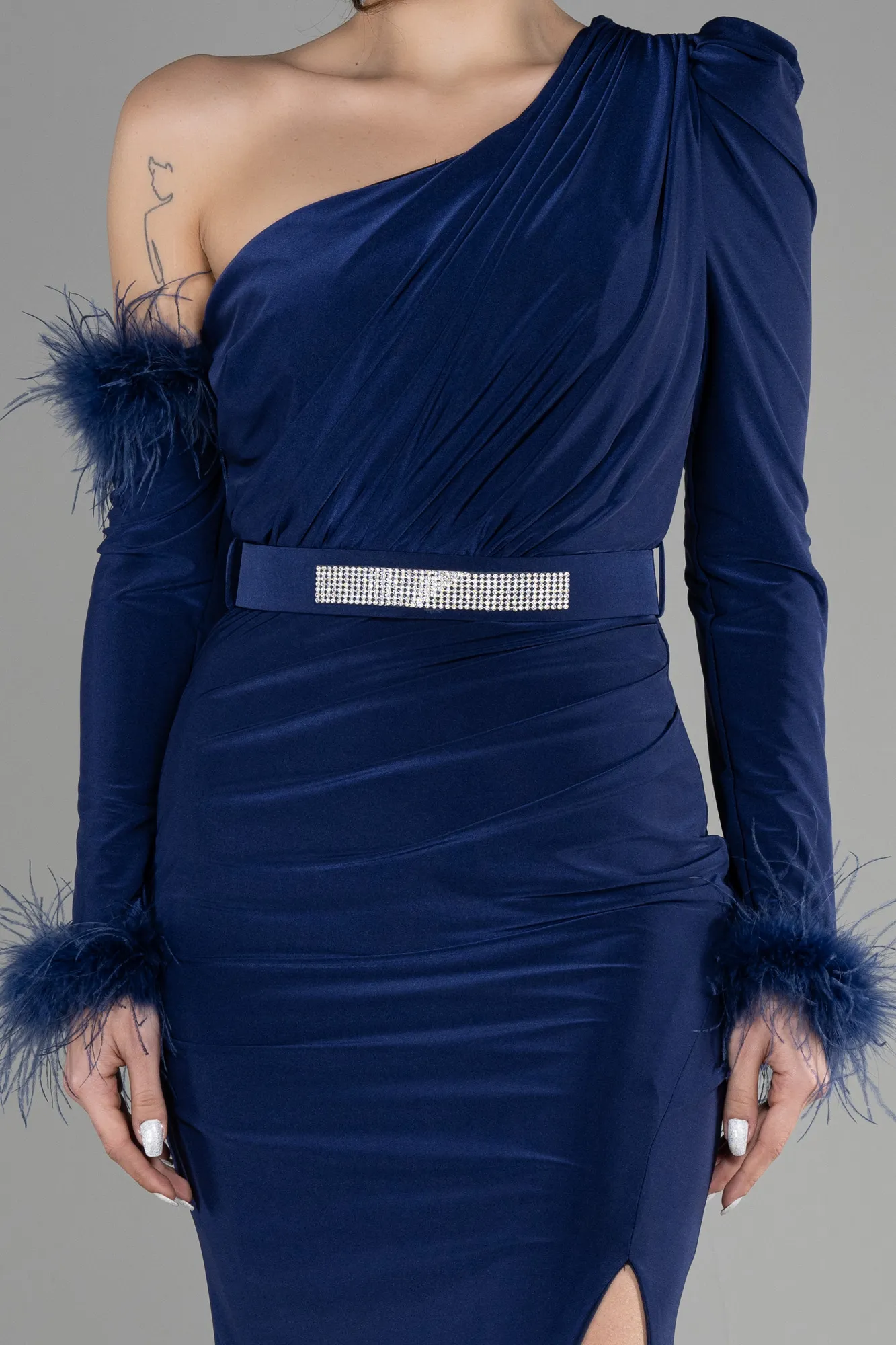 Navy Blue-Long Evening Dress ABU2842