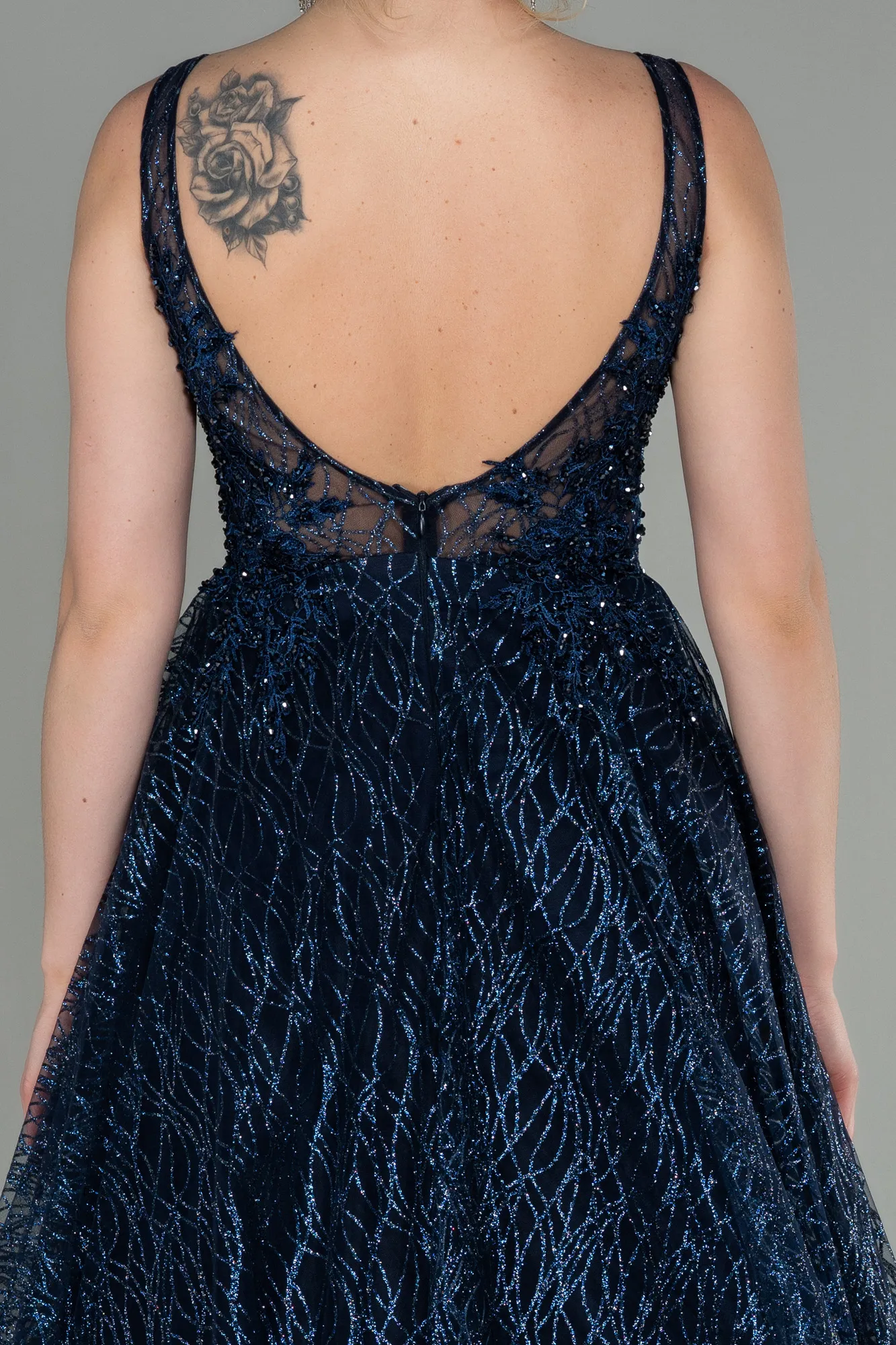 Navy Blue-Long Evening Dress ABU2880