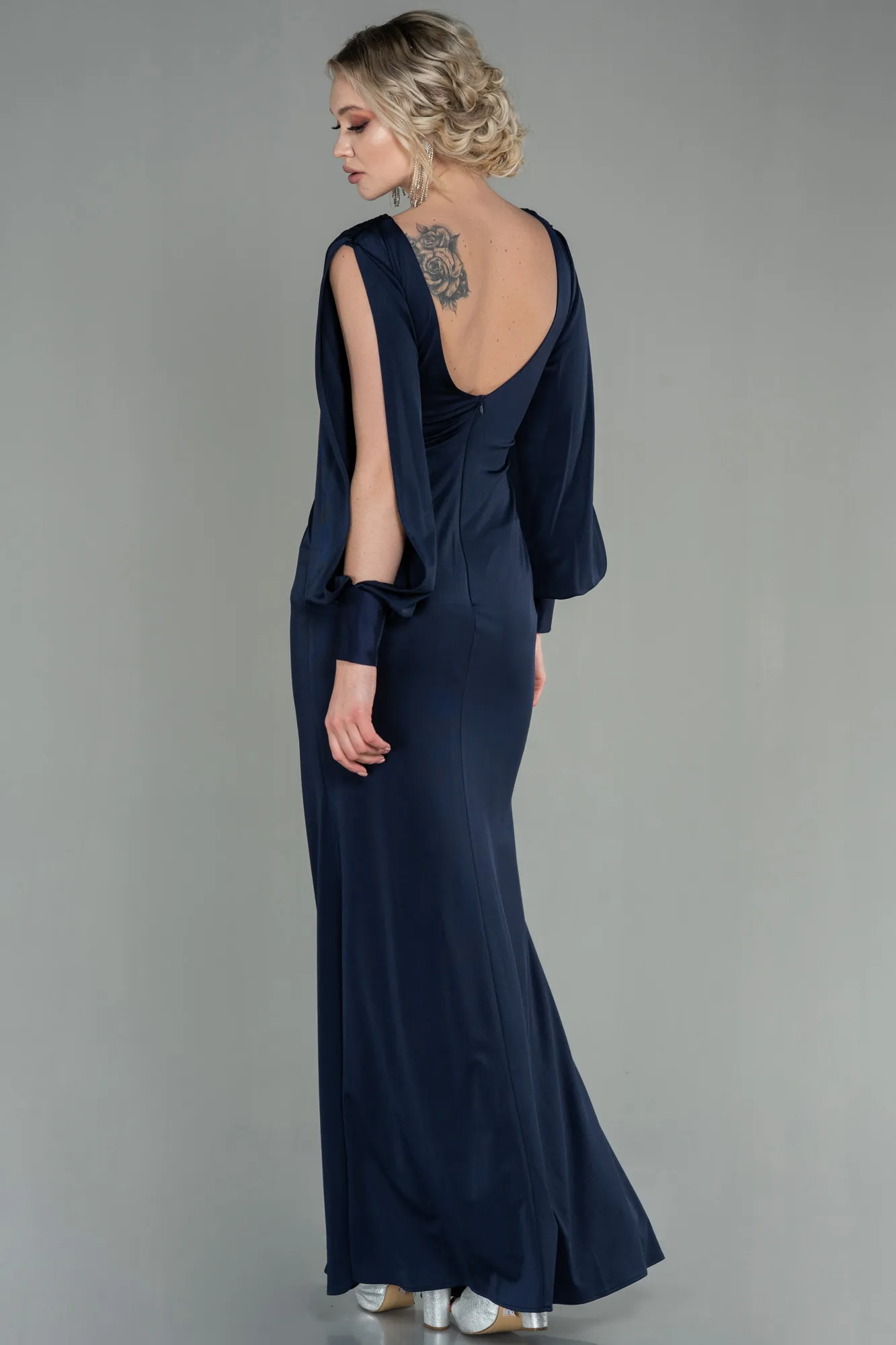 Navy Blue-Long Evening Dress ABU2901