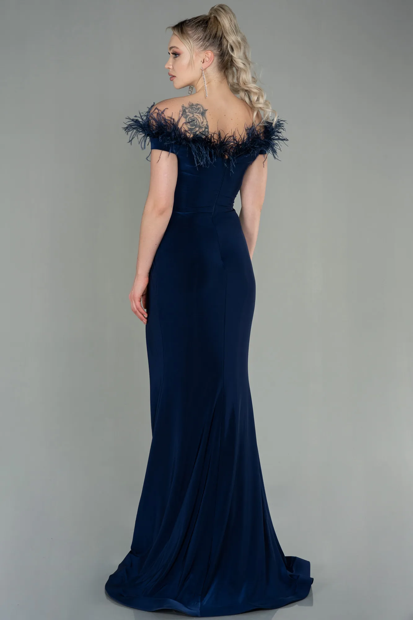 Navy Blue-Long Evening Dress ABU2906