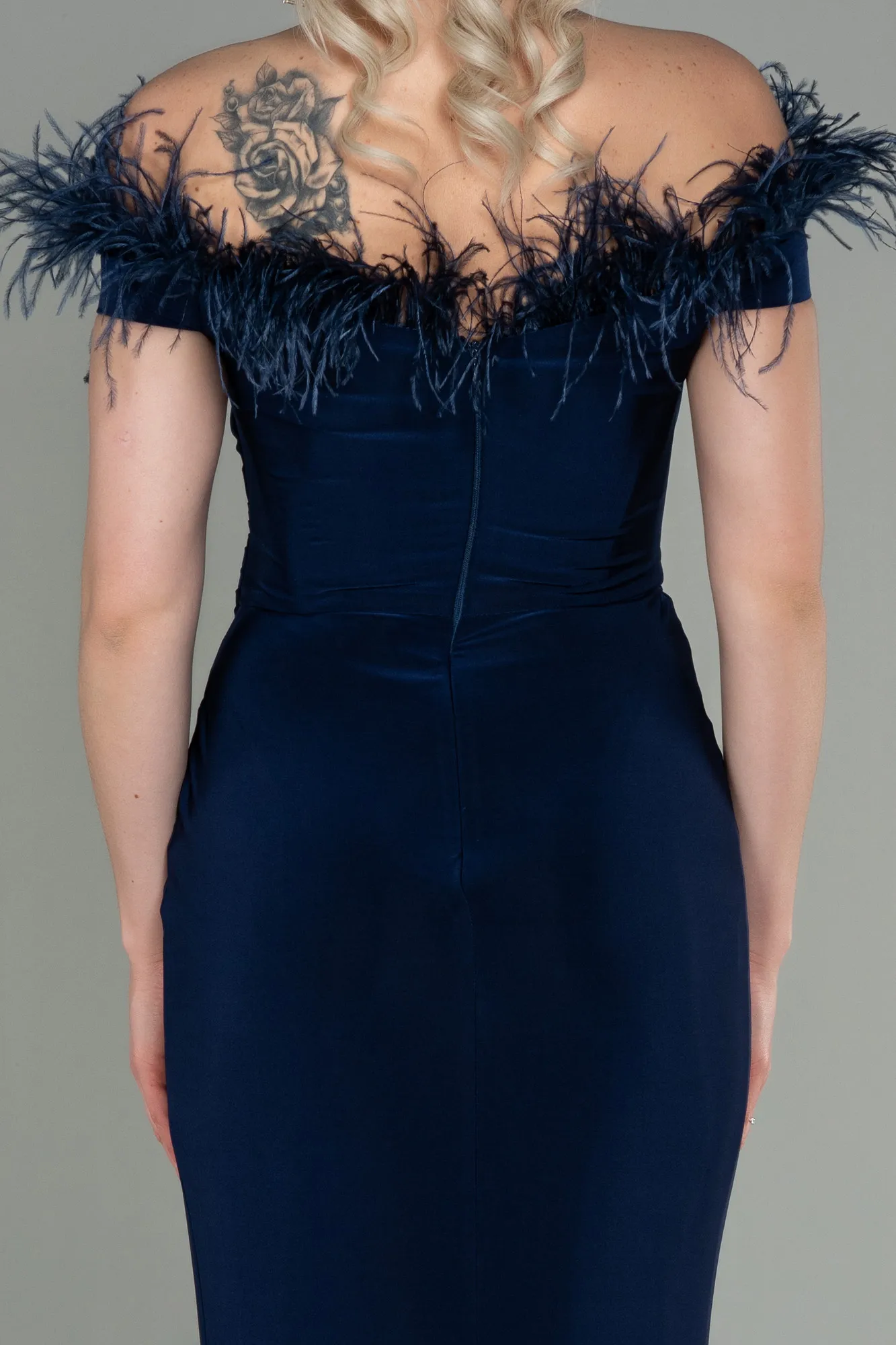 Navy Blue-Long Evening Dress ABU2906