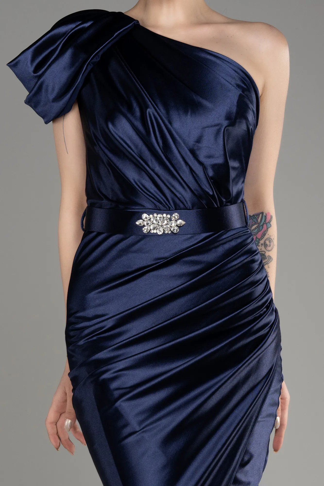 Navy Blue-Long Evening Dress ABU2982