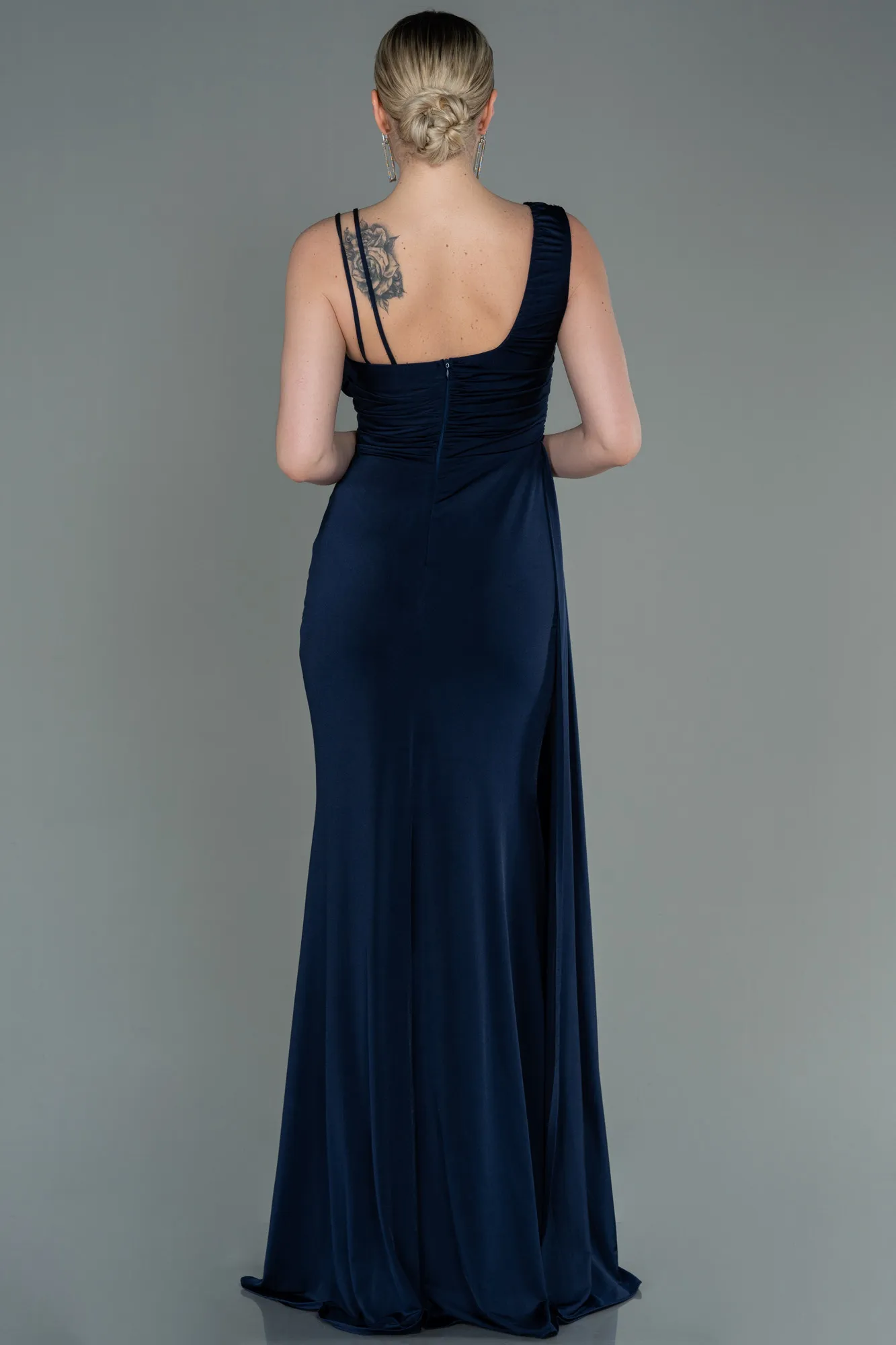 Navy Blue-Long Evening Dress ABU3000