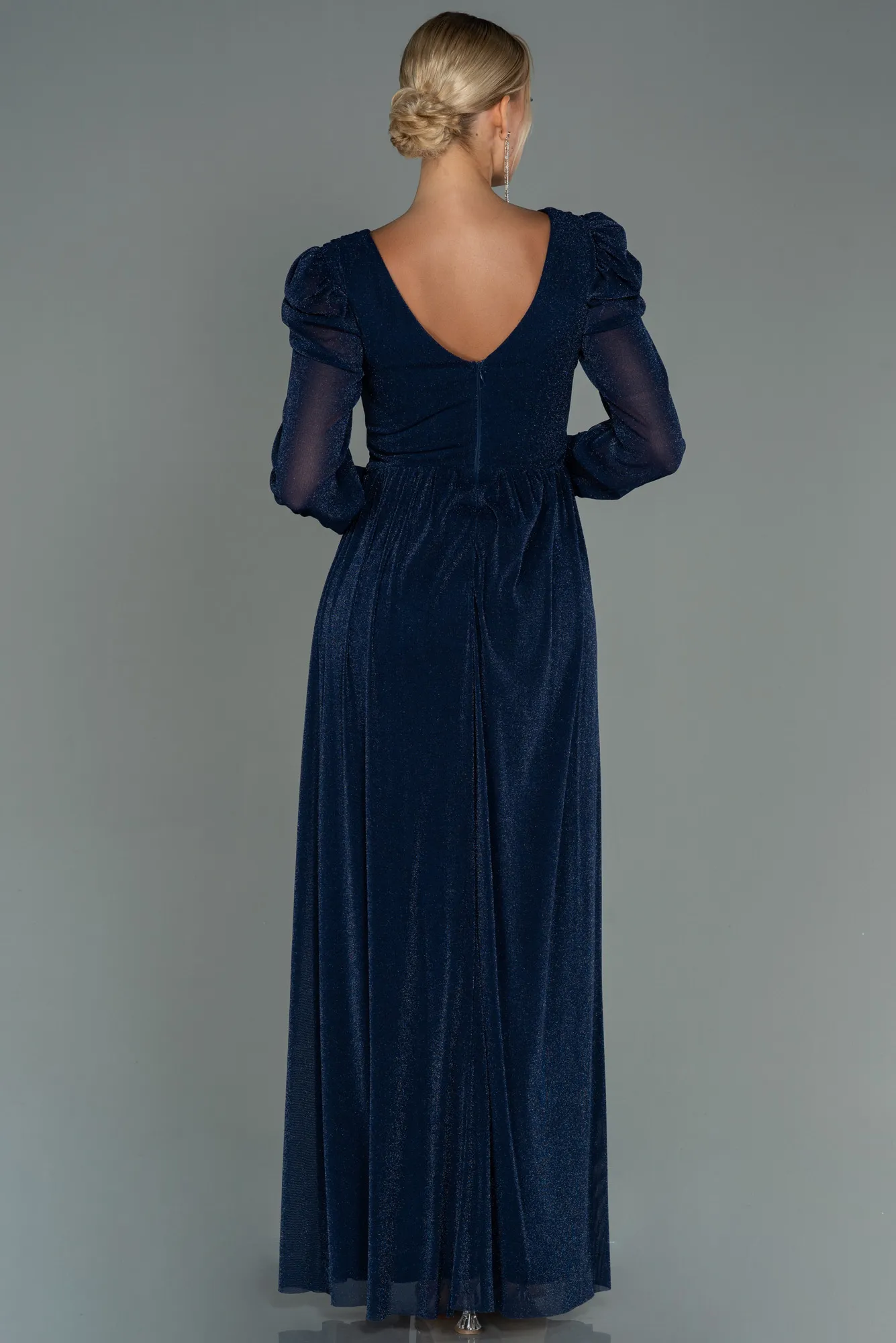 Navy Blue-Long Evening Dress ABU3103