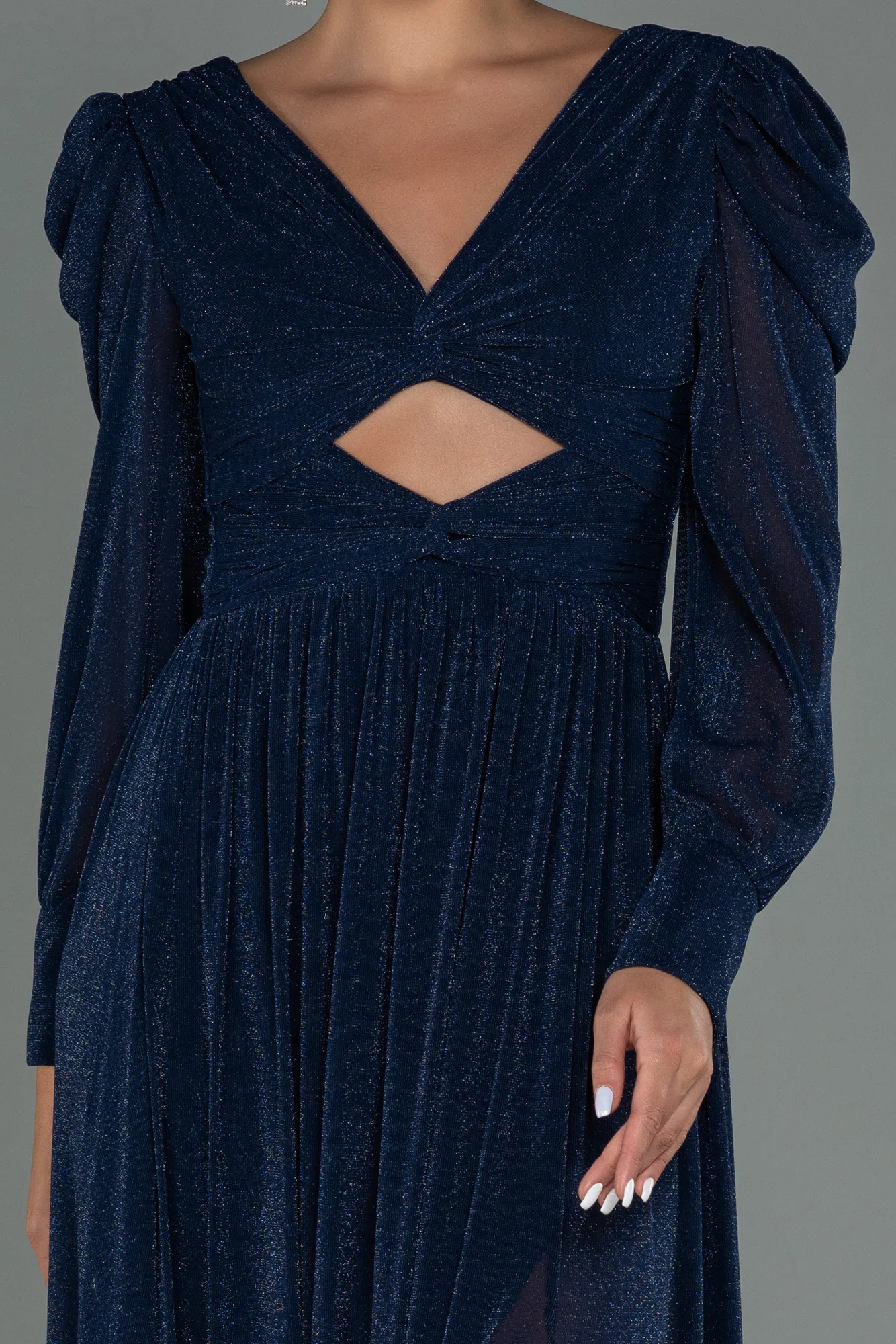 Navy Blue-Long Evening Dress ABU3103