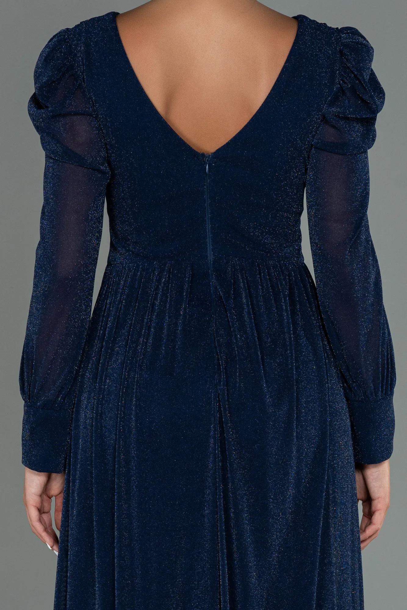 Navy Blue-Long Evening Dress ABU3103