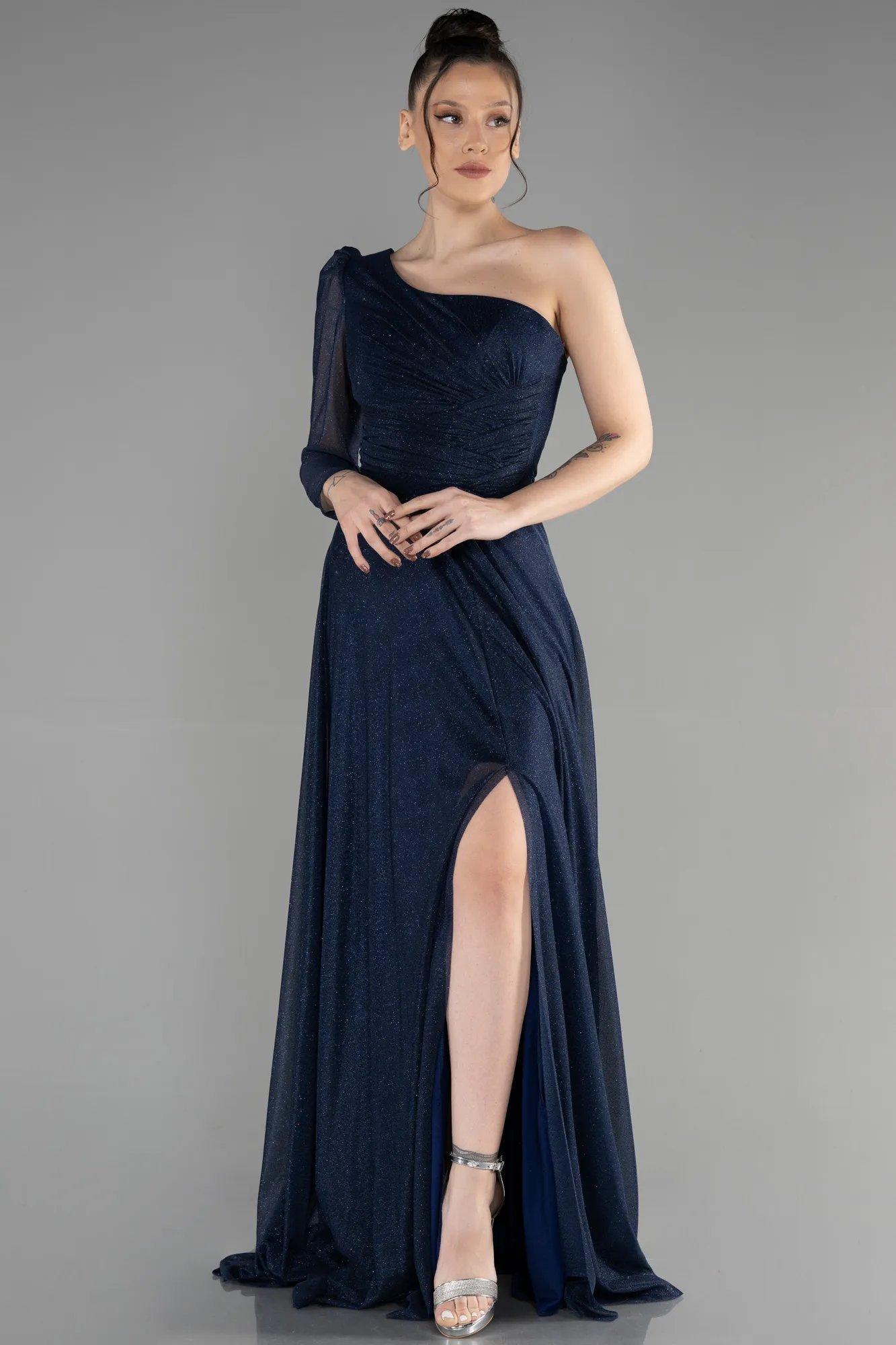 Navy Blue-Long Evening Dress ABU3208