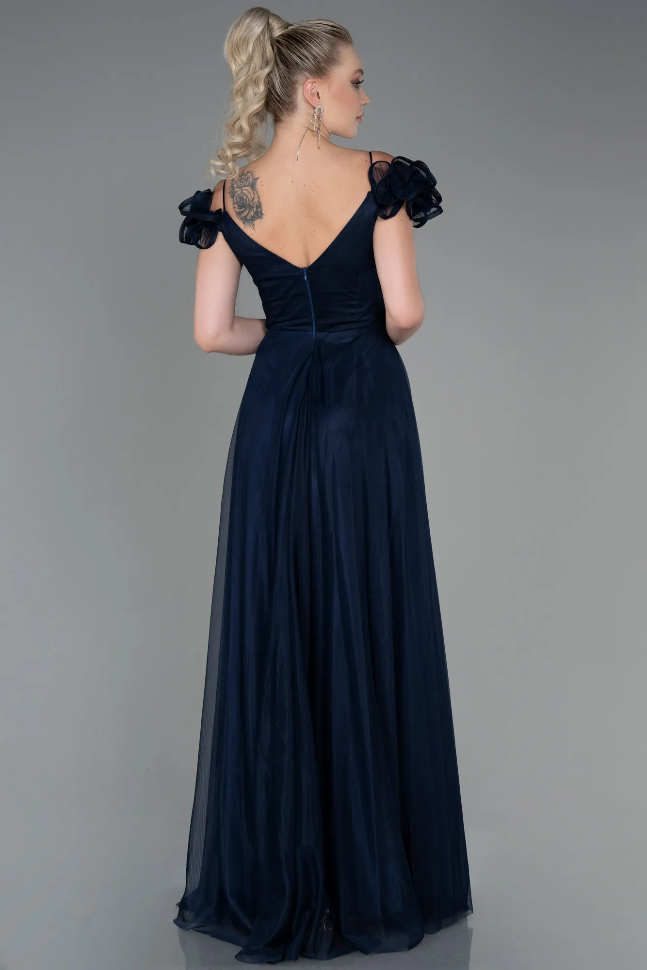 Navy Blue-Long Evening Dress ABU3272