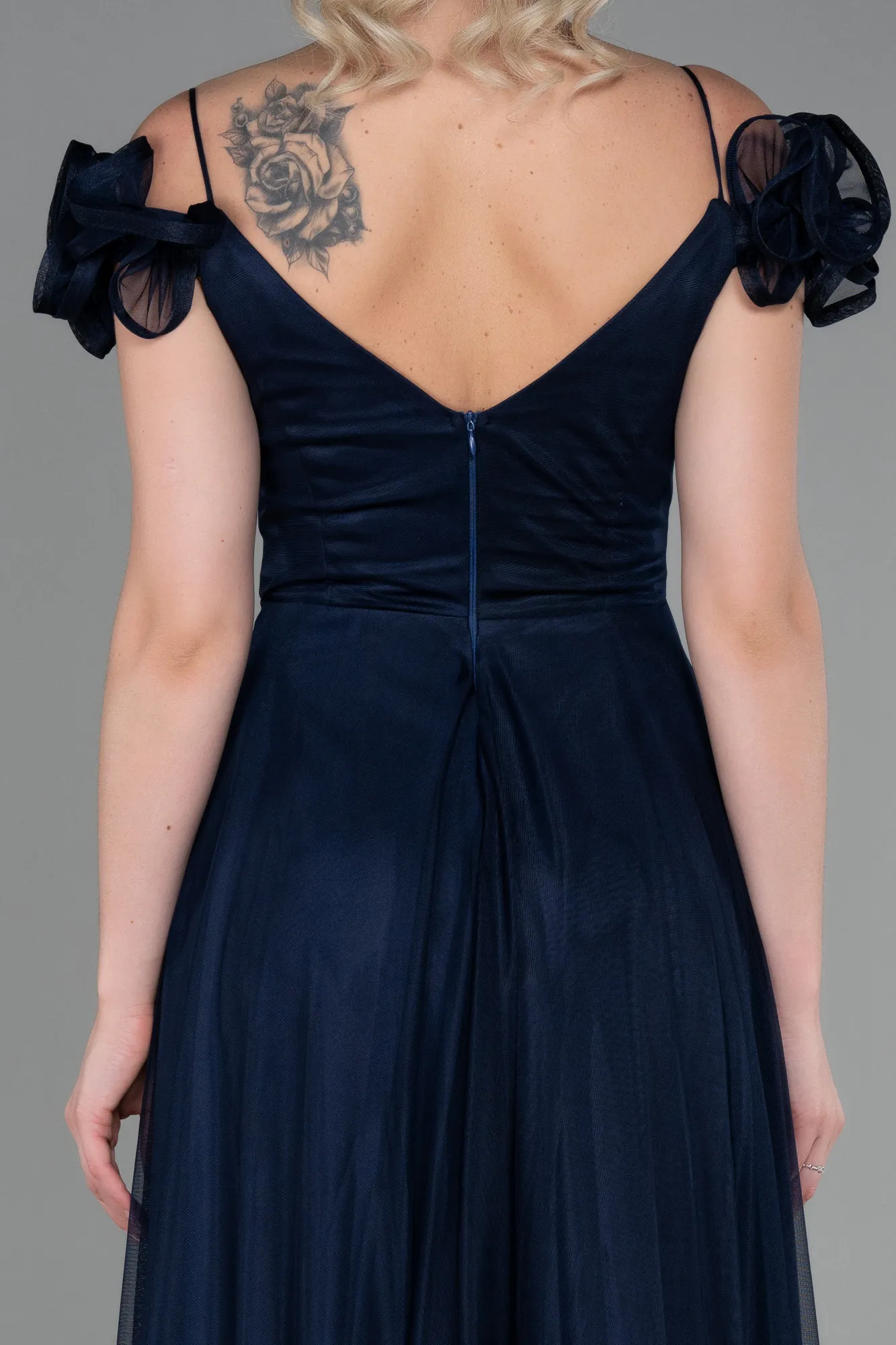 Navy Blue-Long Evening Dress ABU3272
