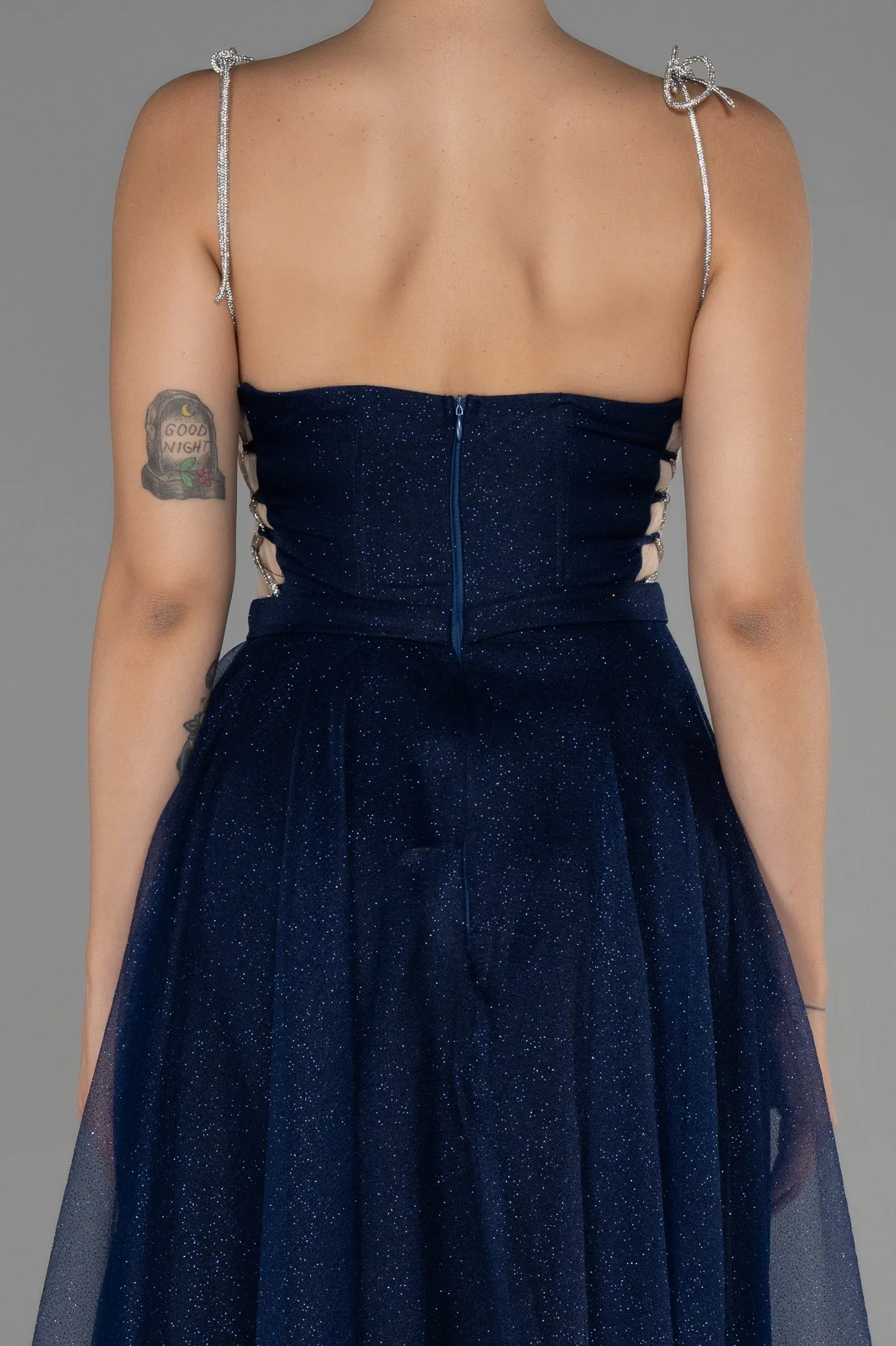 Navy Blue-Long Evening Dress ABU3311