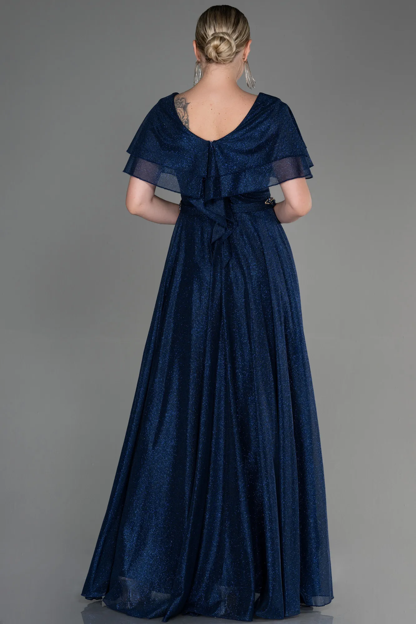 Navy Blue-Long Evening Dress ABU3313
